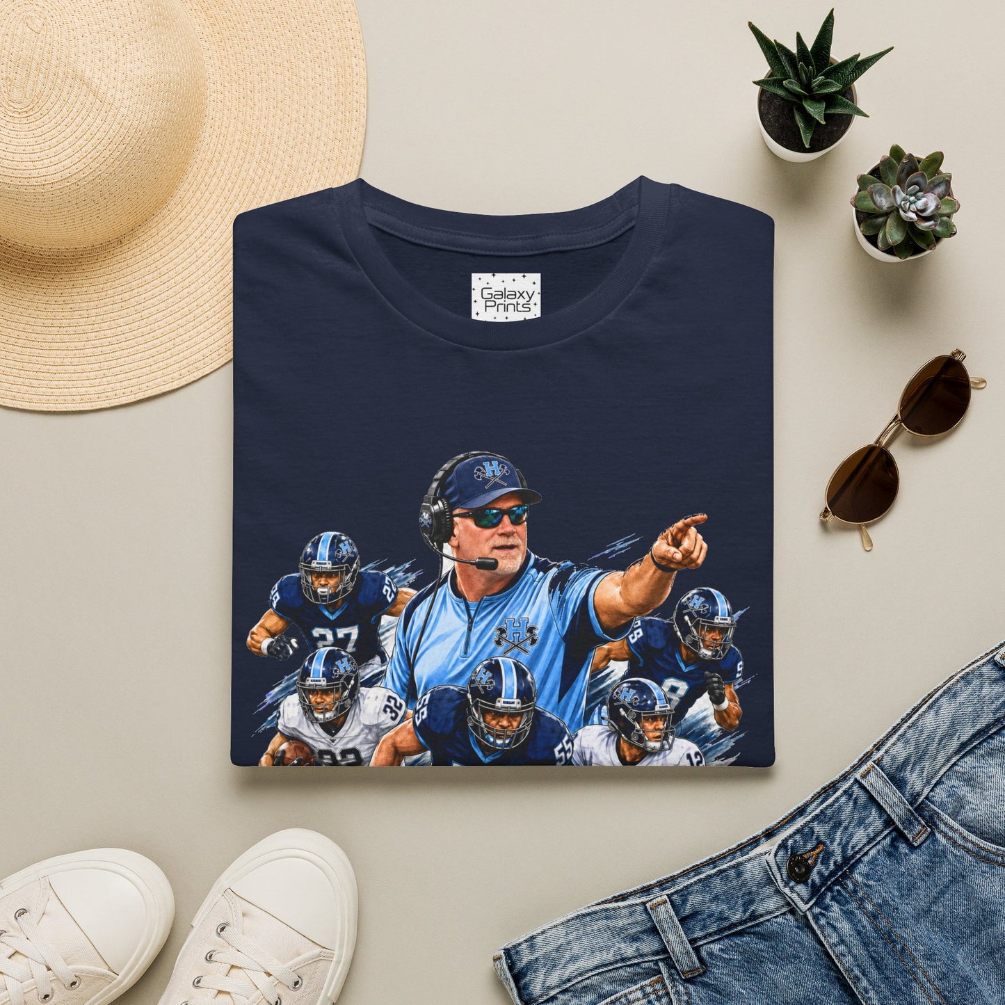 Hoggard Vikings Inspired - 1TEAM 1FAM -2  - Viking Helmet - Unisex T-Shirt 2