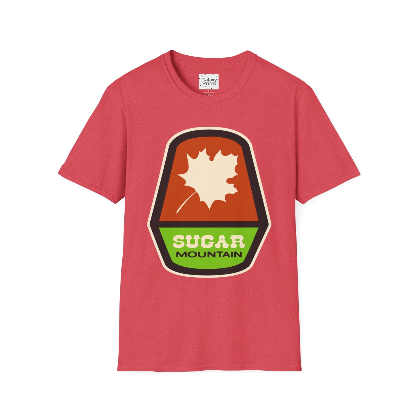 Sugar Mountain Ski Maple Leaf T-Shirt - Retro Throw Back to the 80's