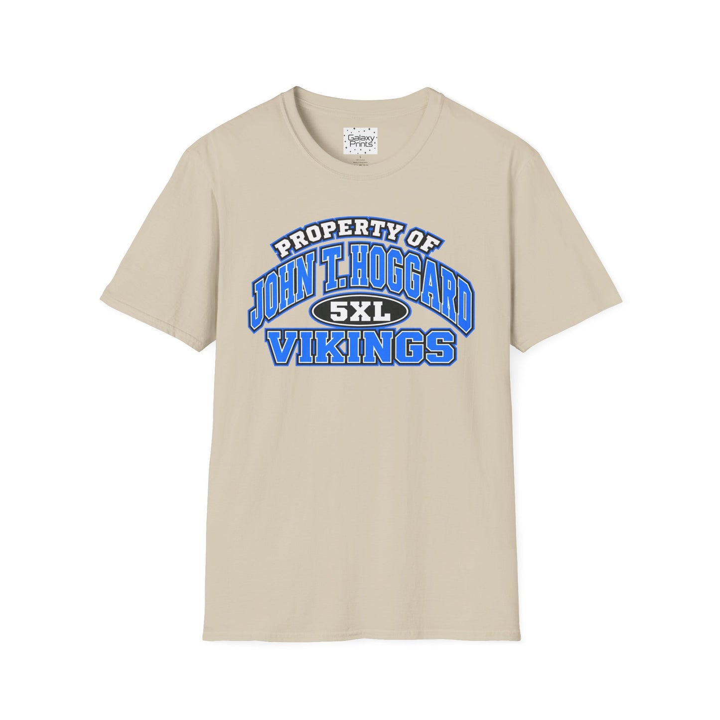 Property of JTH Vikings T‑Shirt 5XL — Viking in Power Circle back - Hoggard School Spirit Tee