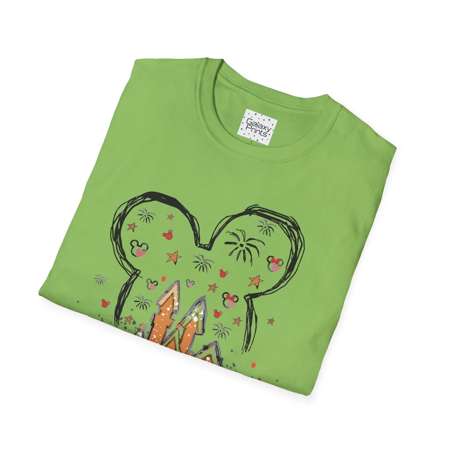 Unisex T-Shirt - DISNEY Inspired - 'Gingerbread Princess Castle with Fireworks'