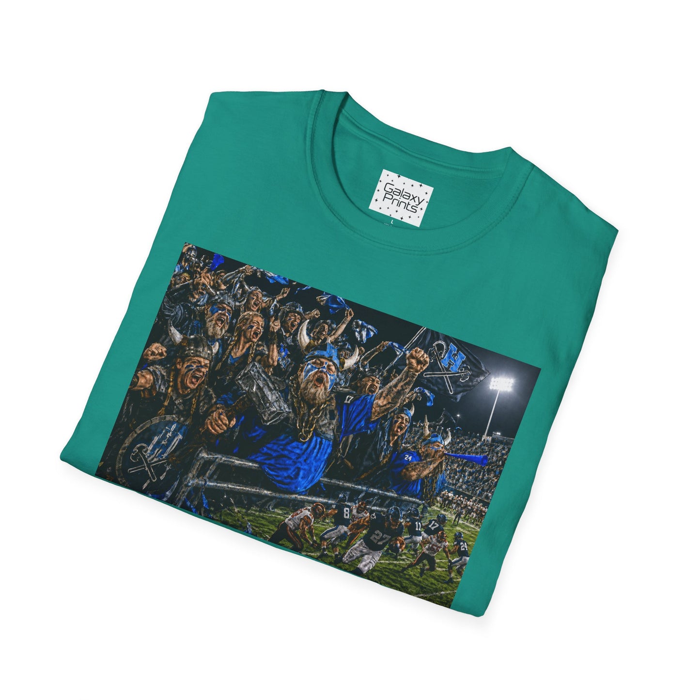 Viking Fans with #1 FAN T‑Shirt — '#1 FAN leading the fight' Graphic Tee - Viking crowd