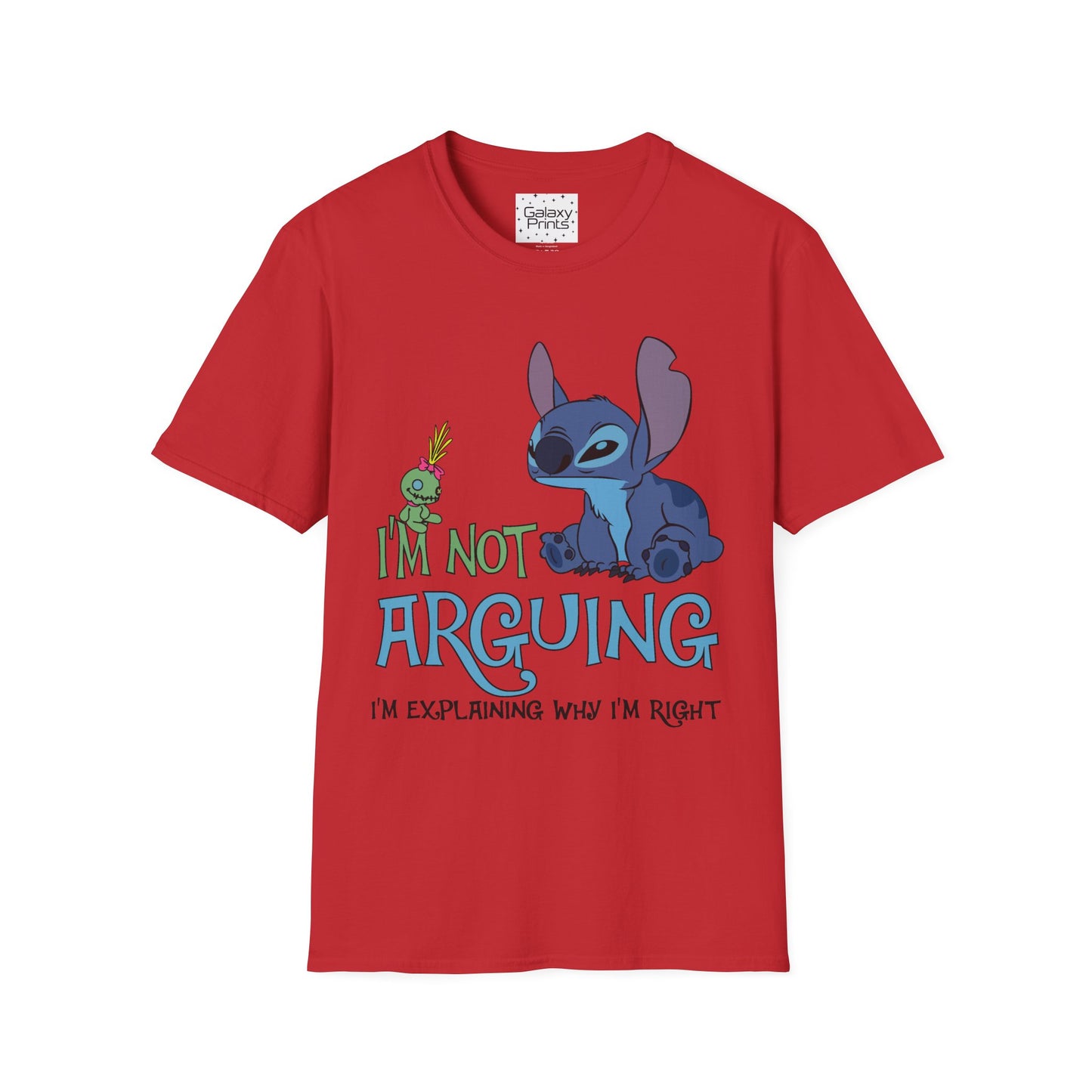 Unisex T-Shirt - Disney Inspired - 'Stich Not Arguing'