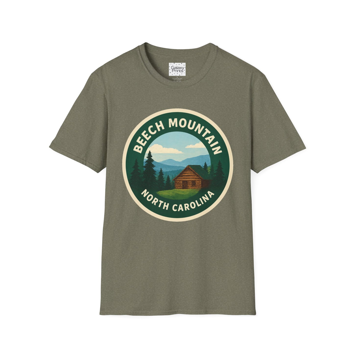 Beech Mountain NC T-Shirt — Mountain Cabin Scenic Graphic Tee