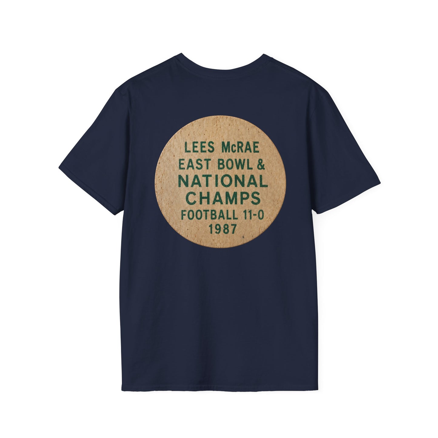 Lees-McRae College Bobcats Vintage Football T-Shirt — Forever Undefeated - Wooden Nickel / Chip