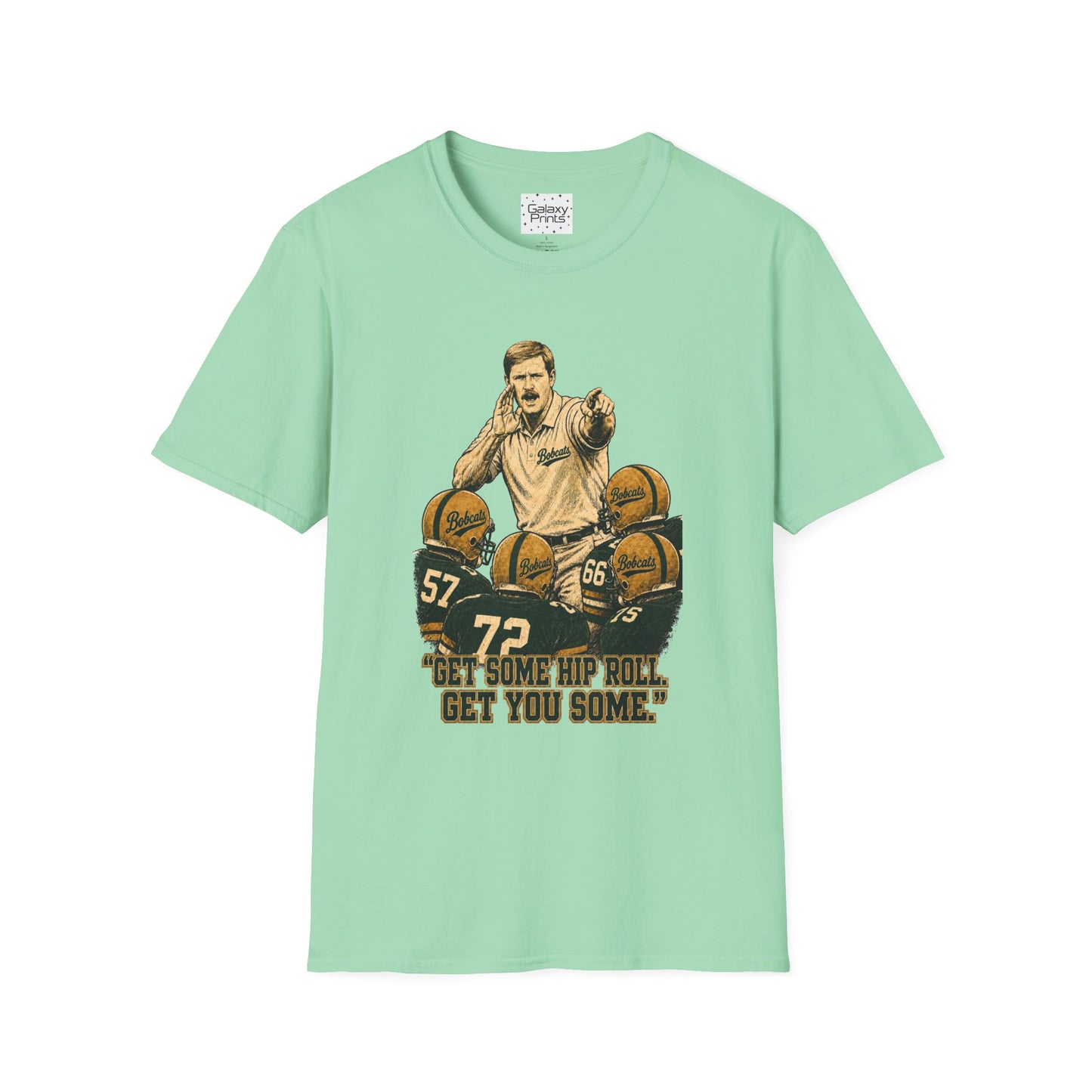 Lees-McRae College Bobcats Vintage Football T-Shirt — Coach Bryan 2  "Get some hip roll, get you some" - Forever Undefeated