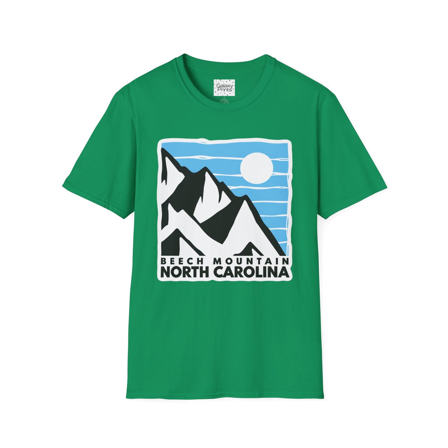 Beach Mountain North Carolina T-Shirt — Retro Mountain Range Sun Graphic Tee