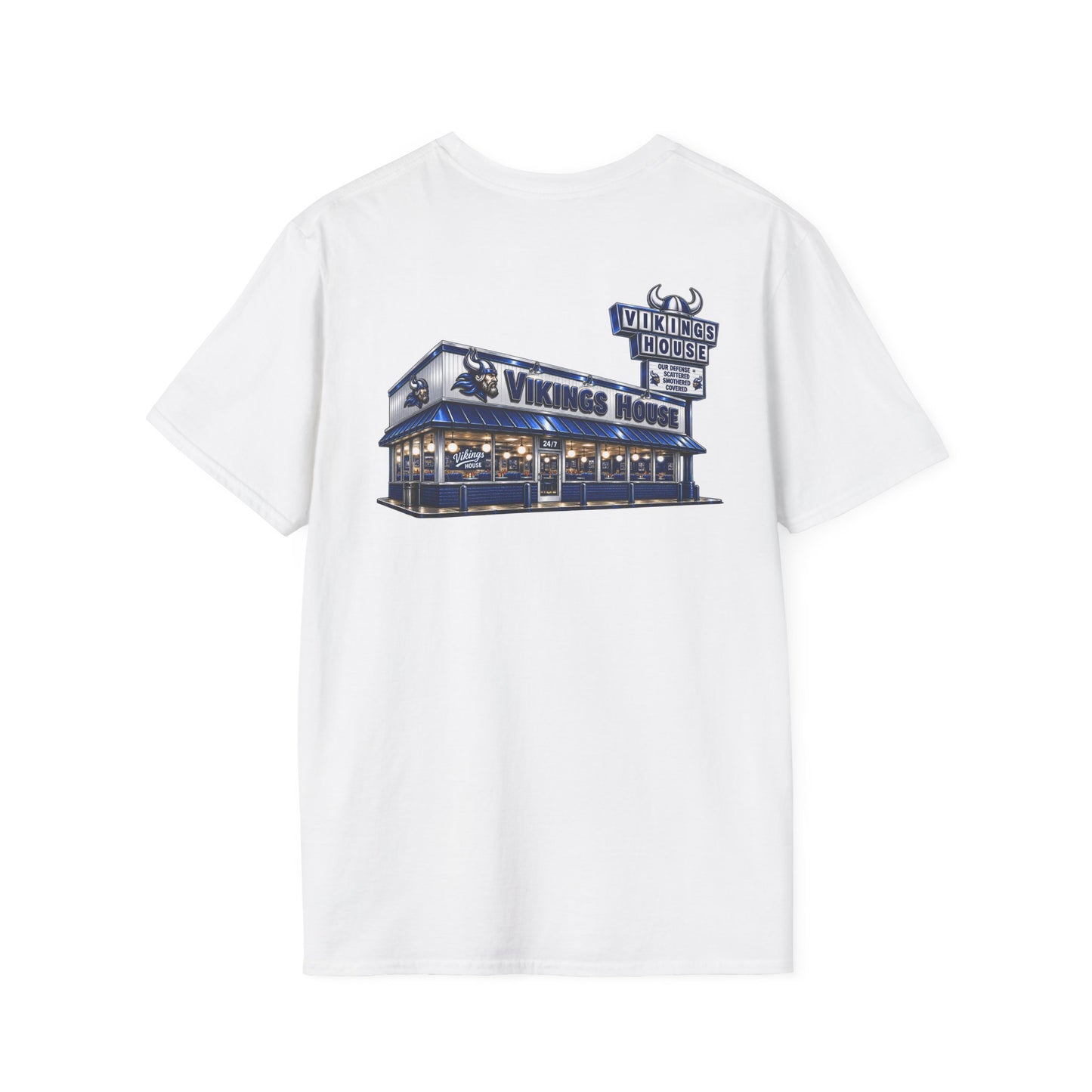 Vikings House - Getting Served — Hoggard School Spirit Tee - Scattered Smothered Covered