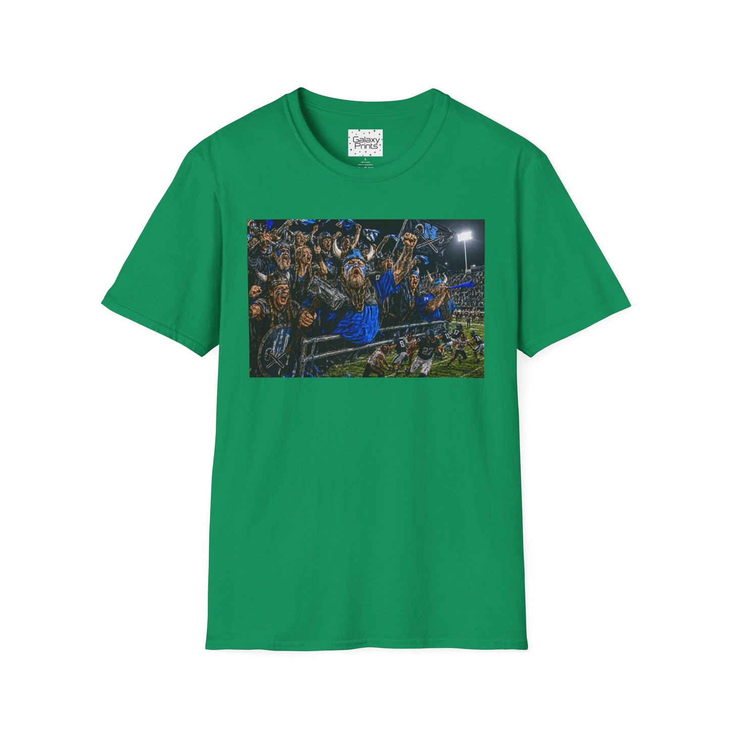 Viking Fans with #1 FAN T‑Shirt — '#1 FAN leading the fight' Graphic Tee - Viking crowd