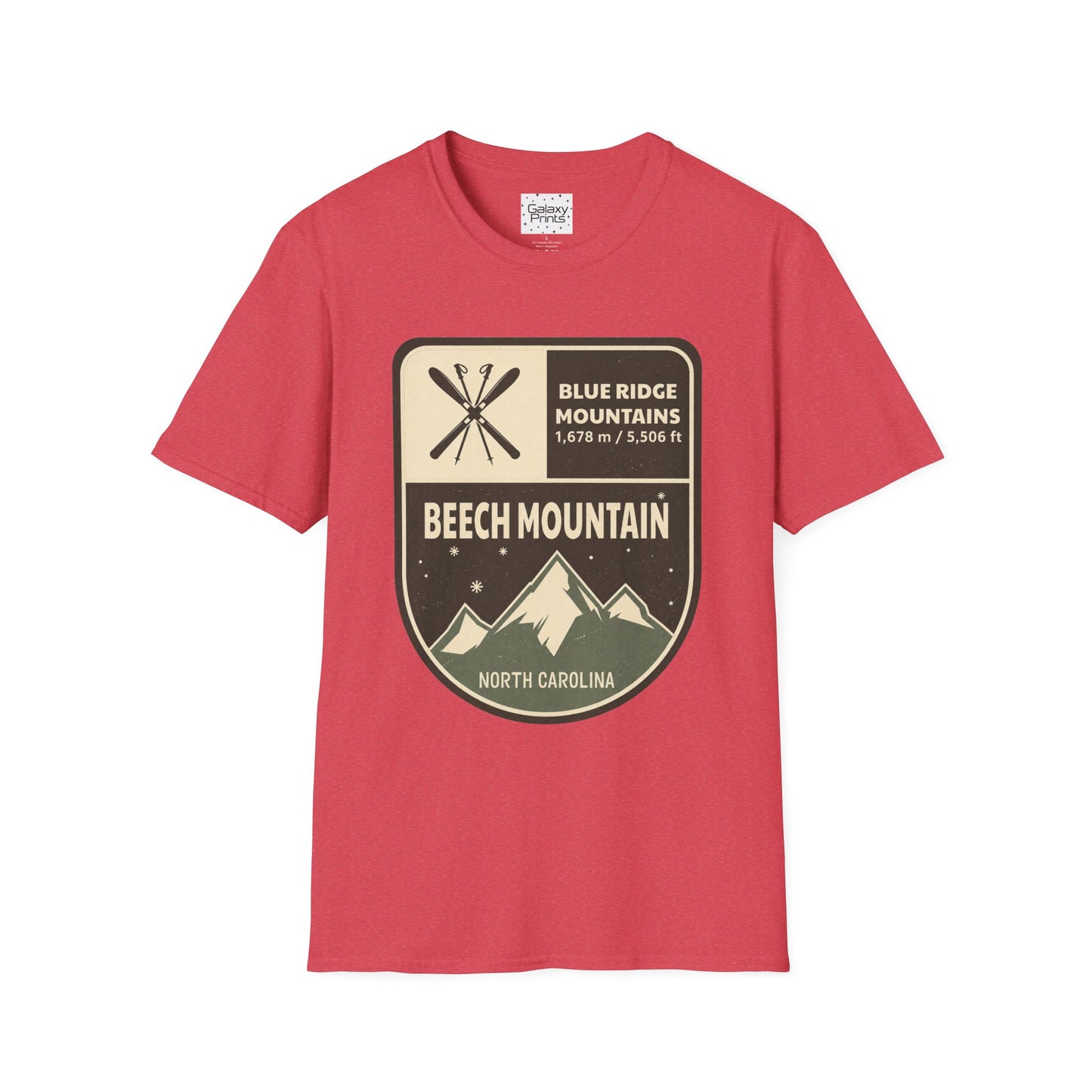 Beech Mountain Blue Ridge Mountains T‑Shirt — North Carolina Ski & Hiking Vintage