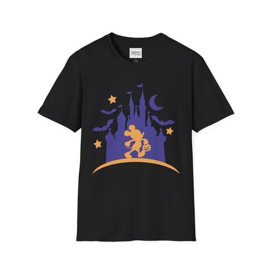 Unisex T-Shirt - DISNEY Inspired - 'Mickey gone trick or treating at the Castle in WDW'