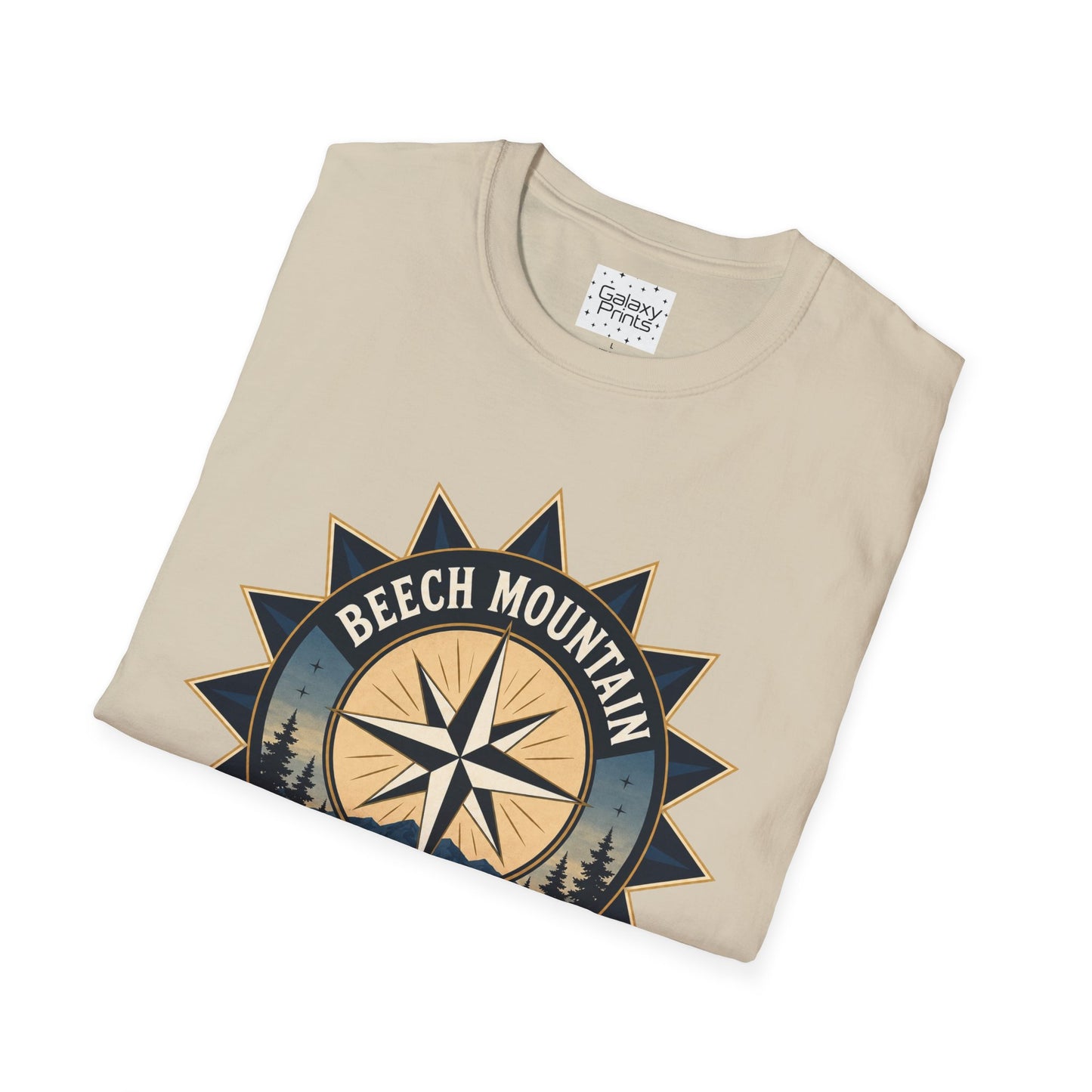 Beech Mountain Compass T-Shirt — Vintage NC 5506 ft Outdoor Tee