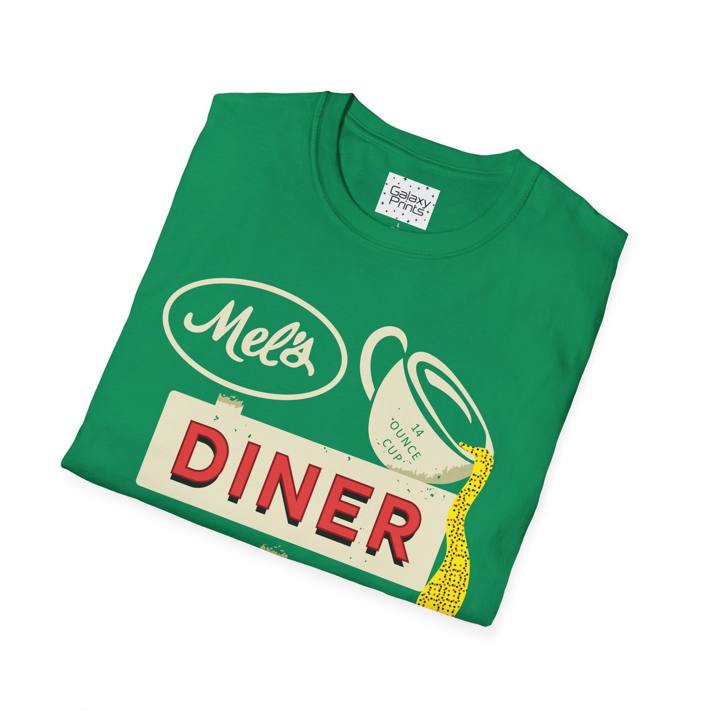Unisex T-Shirt - POP Culture - 'Mel's Diner Phoenix, AX from the Sitcom Alice - Kiss my grits Mel'