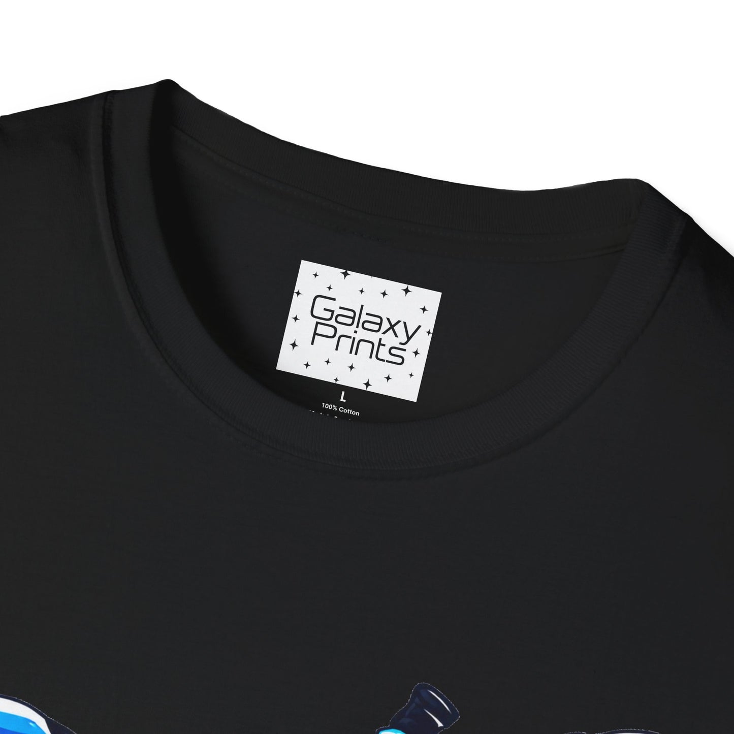 Skydiver Graphic T-Shirt — Blue Freefall Parachute Design
