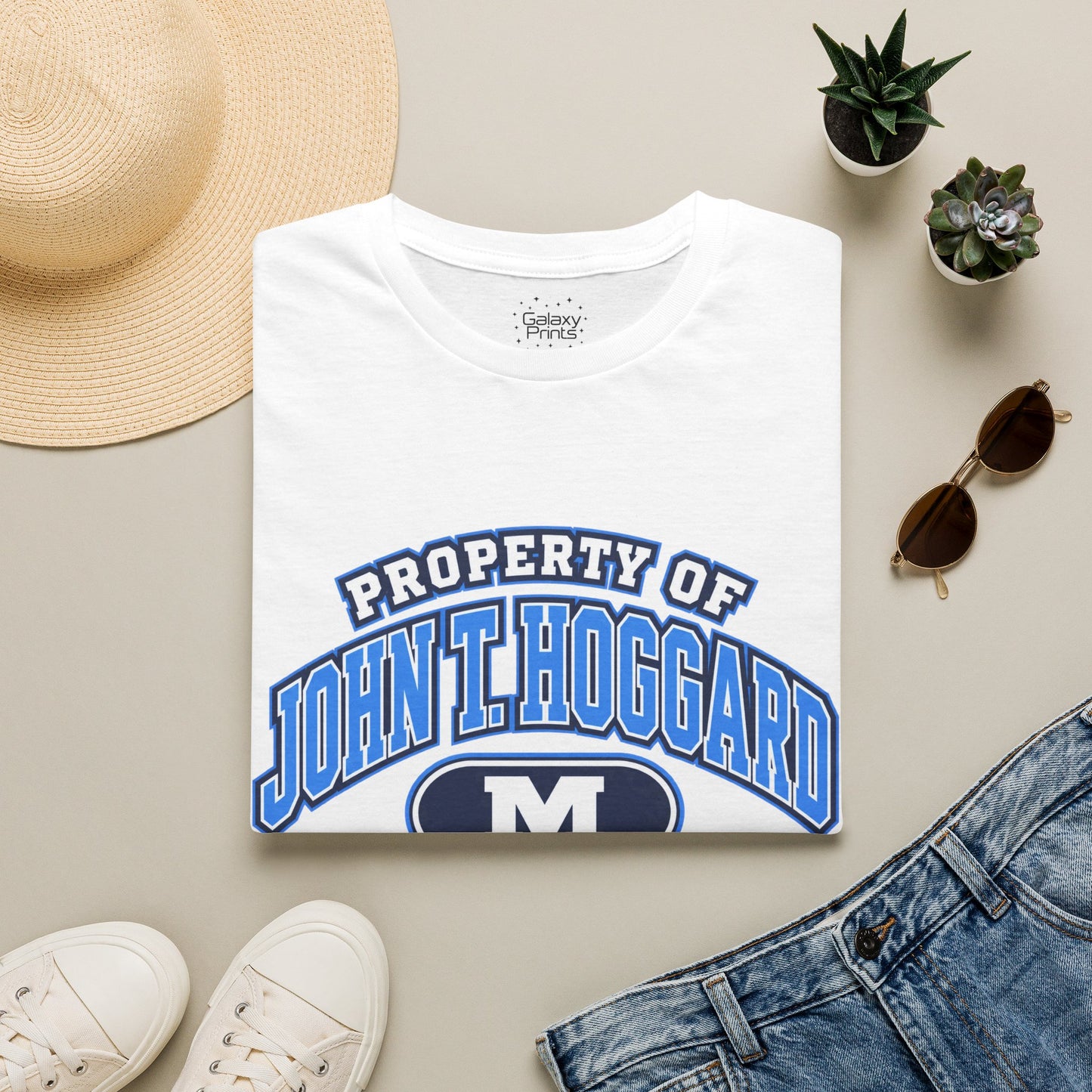 Property of JTH Vikings T‑Shirt M — Viking in Power Circle back - Hoggard School Spirit Tee