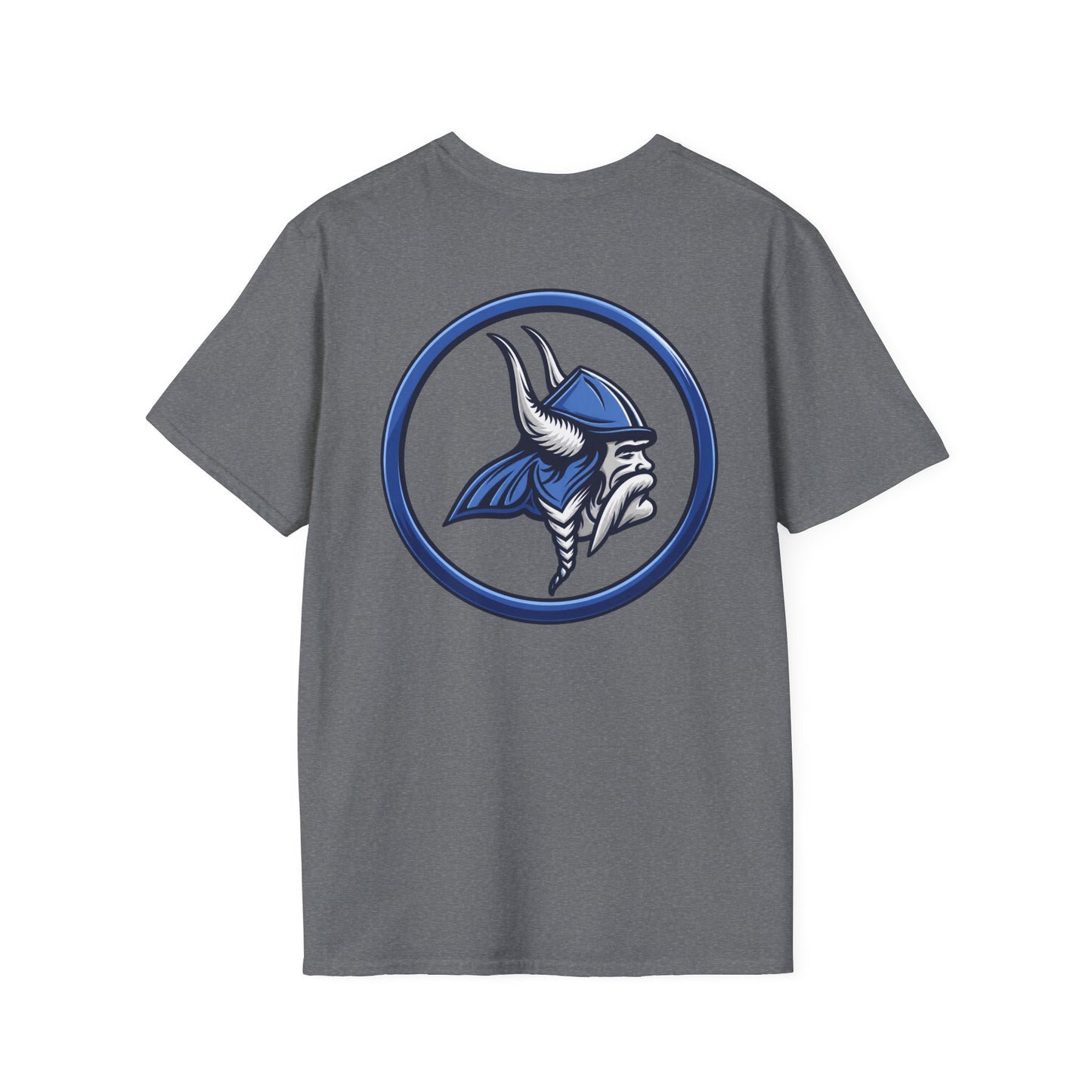 Property of JTH Vikings T‑Shirt 6XL — Viking in Power Circle back - Hoggard School Spirit Tee