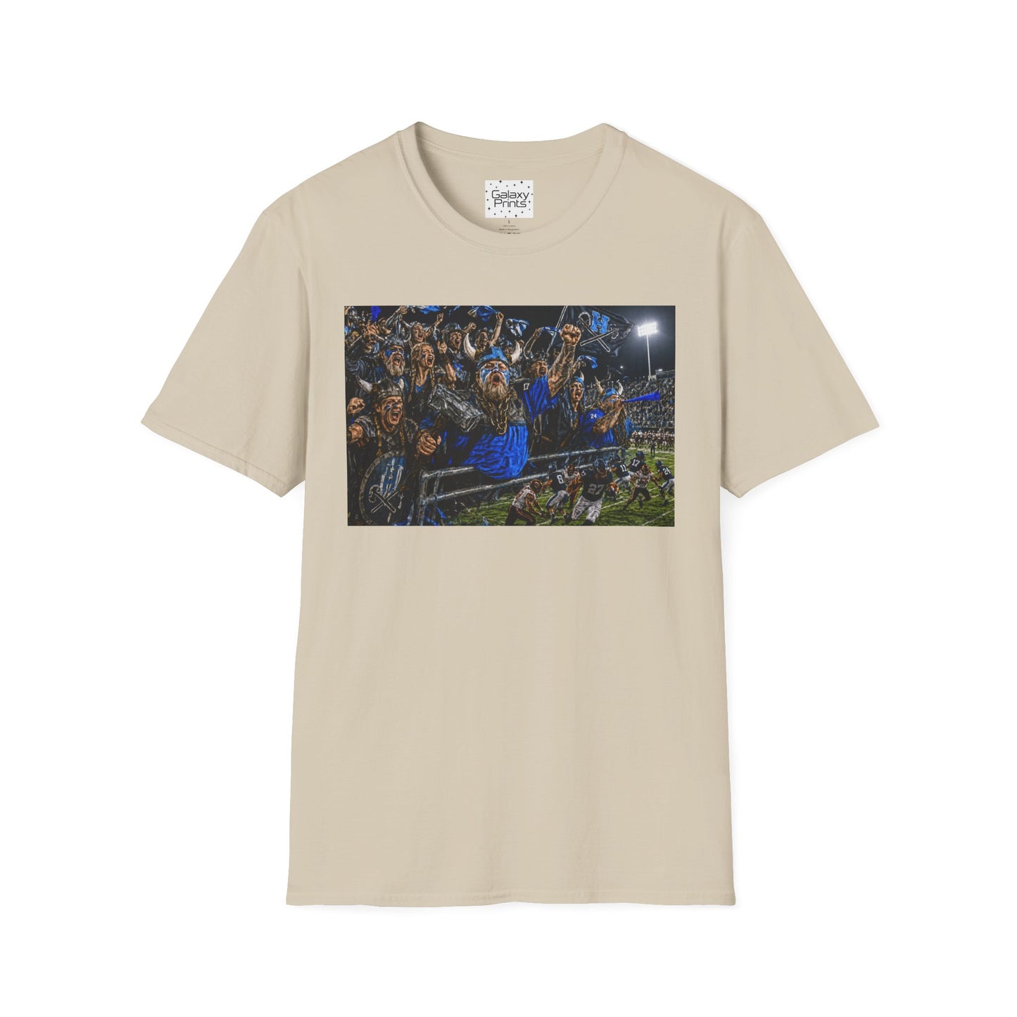 Viking Fans with #1 FAN T‑Shirt — '#1 FAN leading the fight' Graphic Tee - Viking crowd