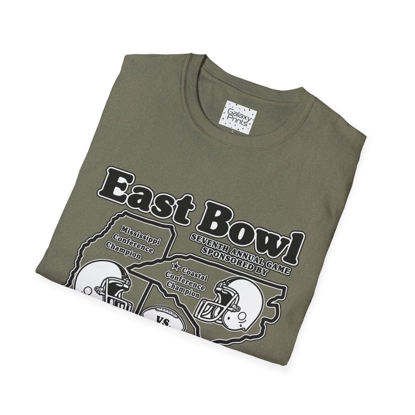1986 East Bowl Vintage Football T-Shirt — Retro Game Day Tee (East Bowl, Lees McRae)