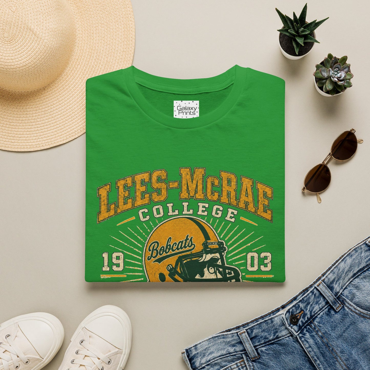 Lees-McRae College Bobcats Vintage Football T-Shirt — Forever Undefeated - The Black Hole