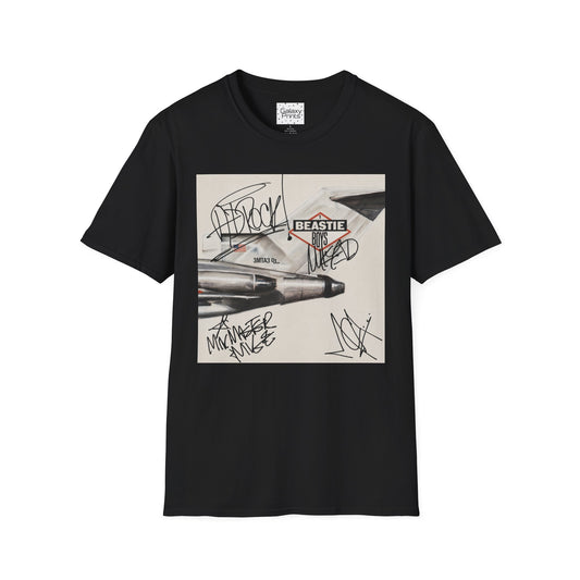B-Boys "Licensed to Ill" Autographed Band T-Shirt - Graffiti