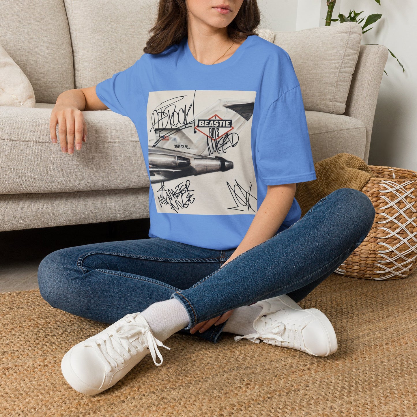 B-Boys "Licensed to Ill" Autographed Band T-Shirt - Graffiti