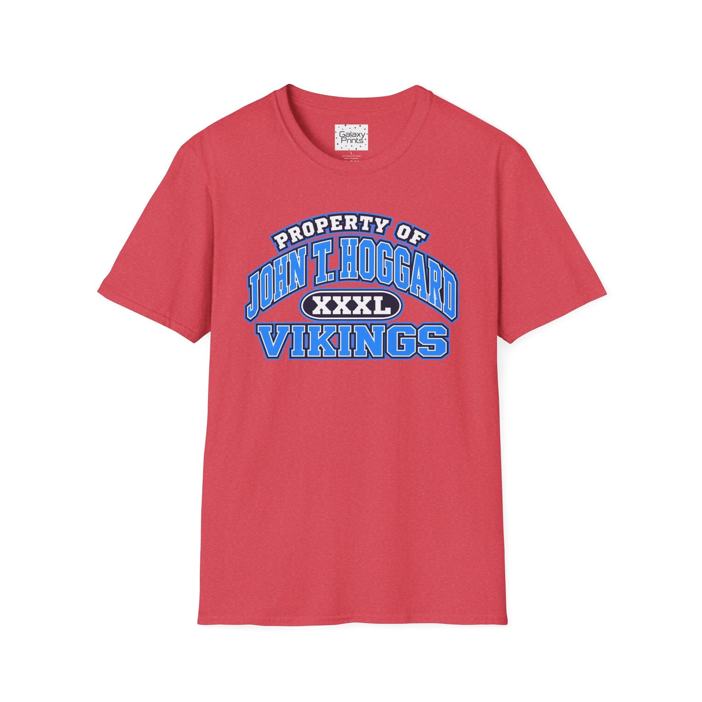 Property of JTH Vikings T‑Shirt  XXXL — Viking in Power Circle back - Hoggard School Spirit Tee
