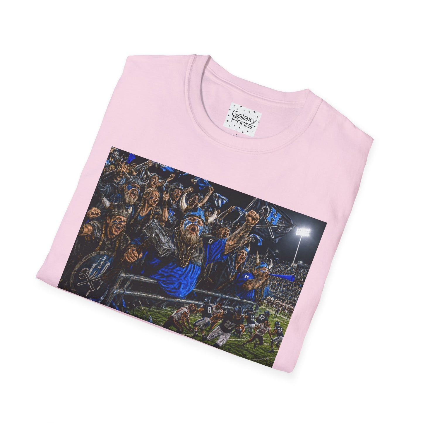 Viking Fans with #1 FAN T‑Shirt — '#1 FAN leading the fight' Graphic Tee - Viking crowd