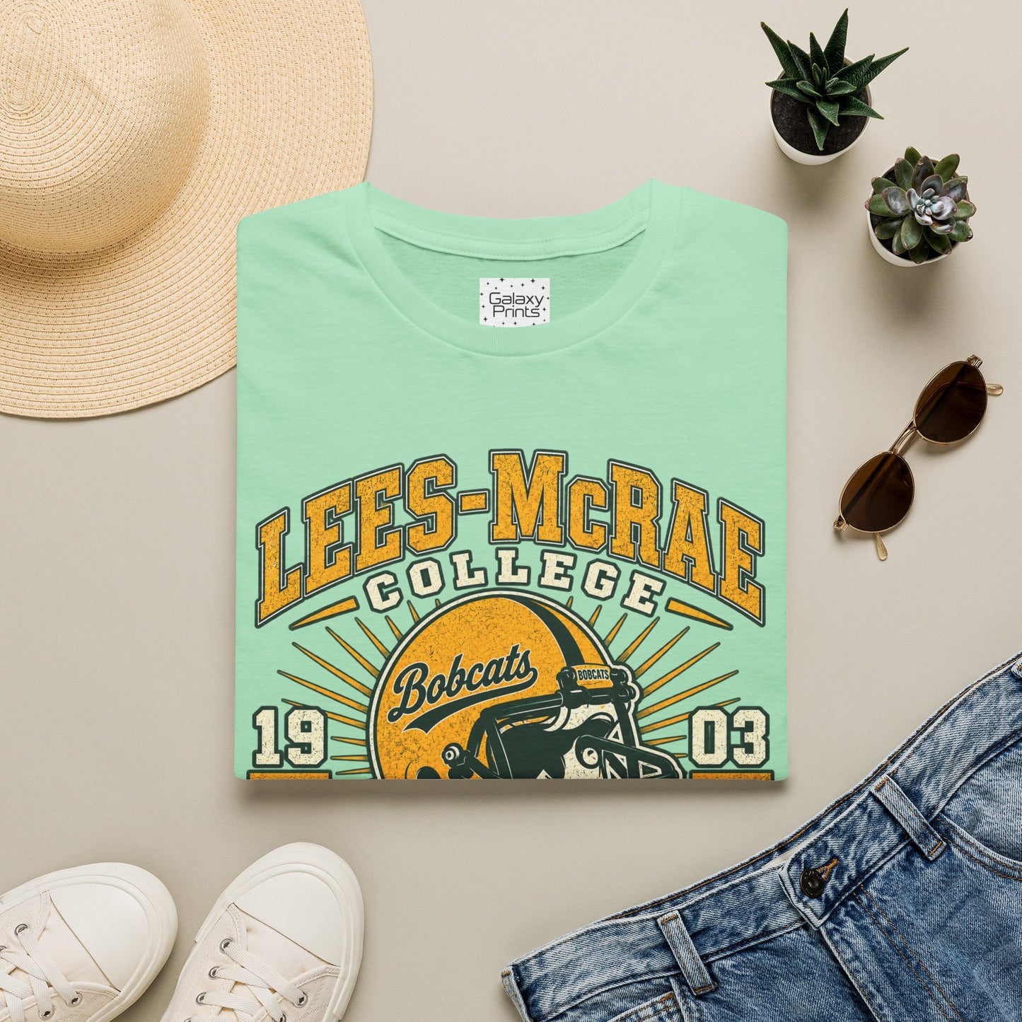 Lees-McRae College Bobcats Vintage Football T-Shirt — Retro 1903 Design