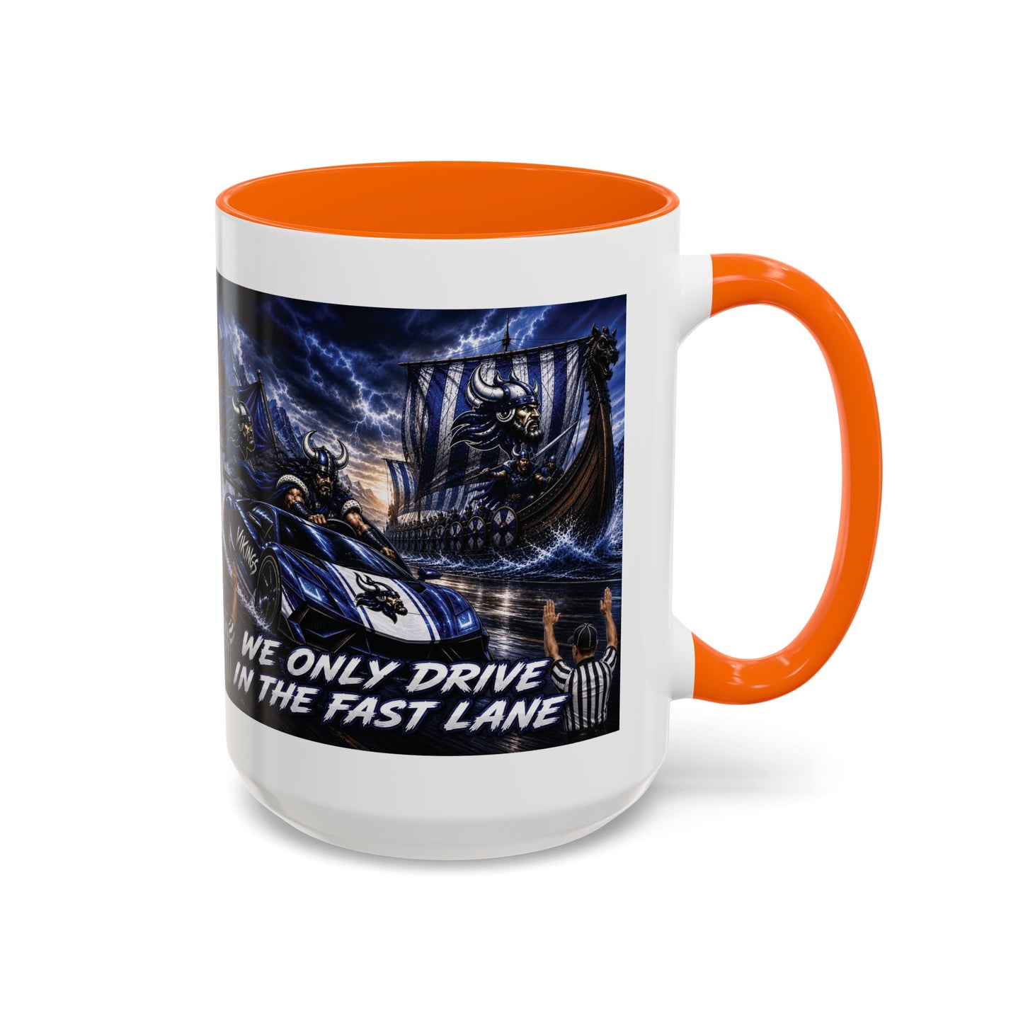 Hoggard Vikings Stylish Accent Coffee Mug  "Race to another Ship" and "Dive in the fast lane"- Perfect for Daily Brew & Gifts