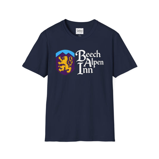 Beech Alpen Inn Crest Tee - (vintage heraldic logo) T-Shirt - Beech Mtn, NC