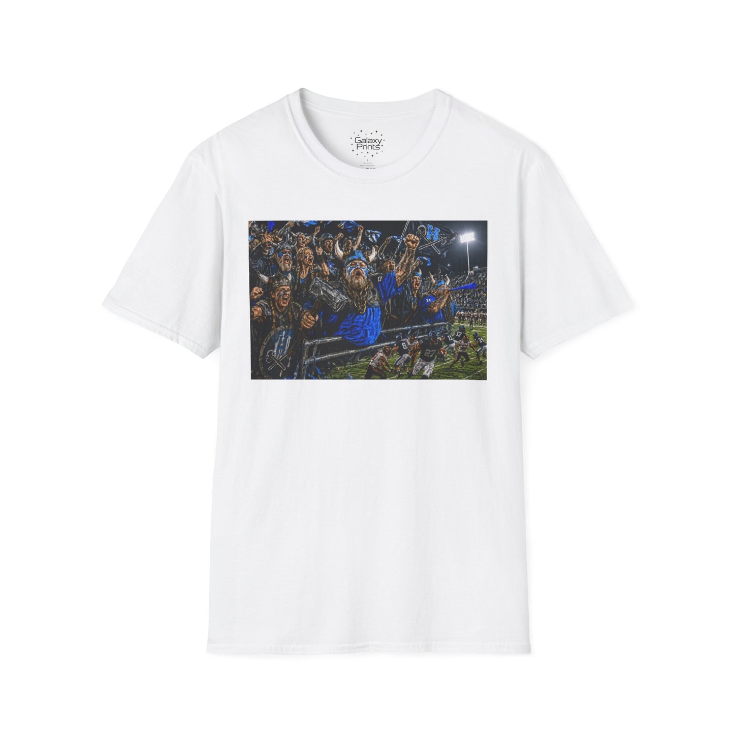 Viking Fans with #1 FAN T‑Shirt — '#1 FAN leading the fight' Graphic Tee - Viking crowd