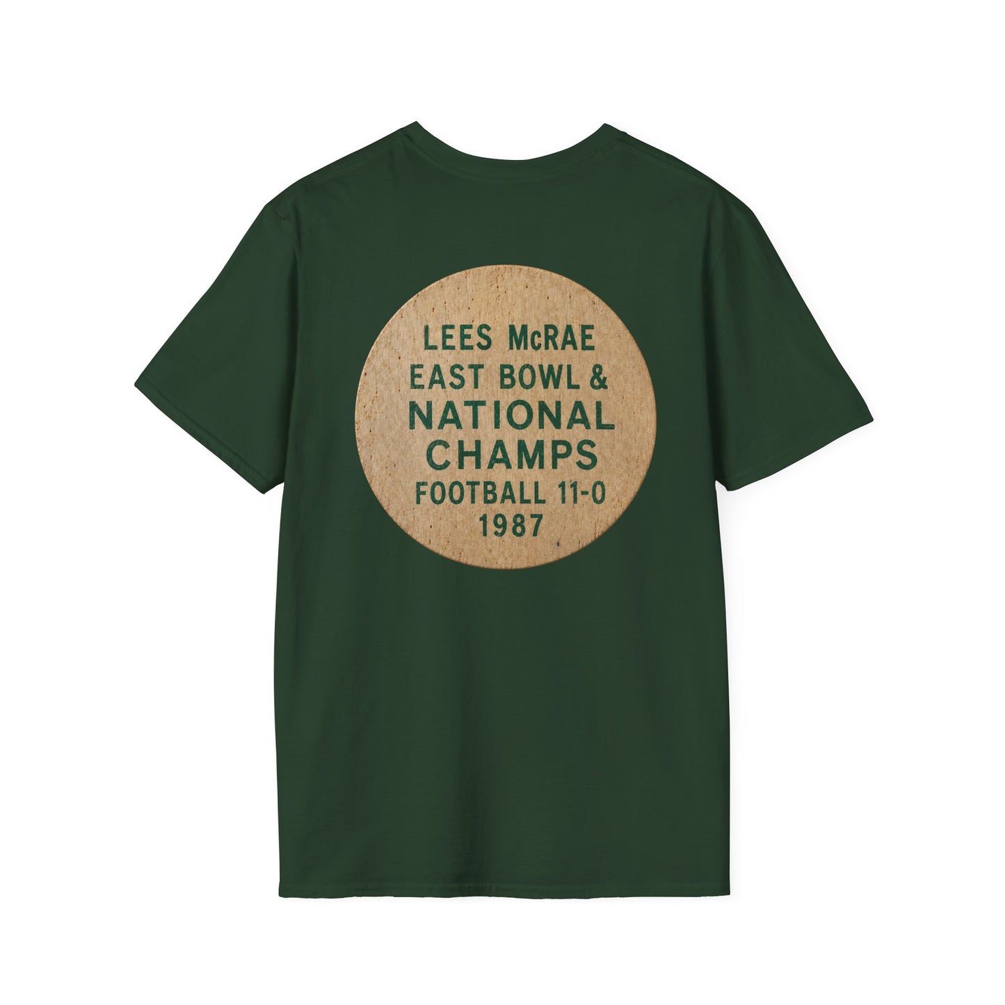 Lees-McRae College Bobcats Vintage Football T-Shirt — Forever Undefeated - Wooden Nickel / Chip