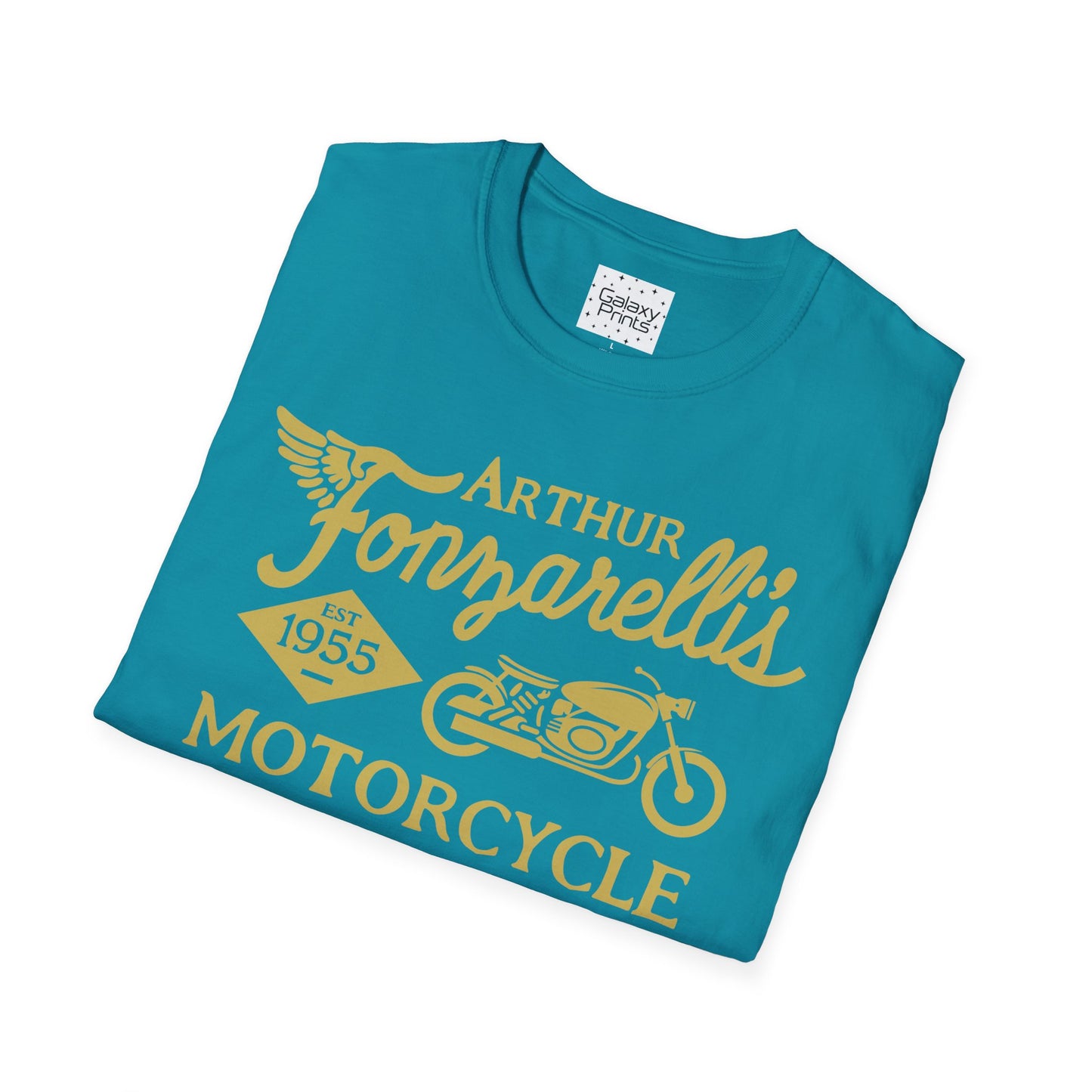 Unisex T-Shirt - POP Culture - 'Arthur Fonzarelli's Motorcycle Service & Repair Shop T-shirt from the Hit TV Show HAPPY DAYS - Fonzie - The Fonz'
