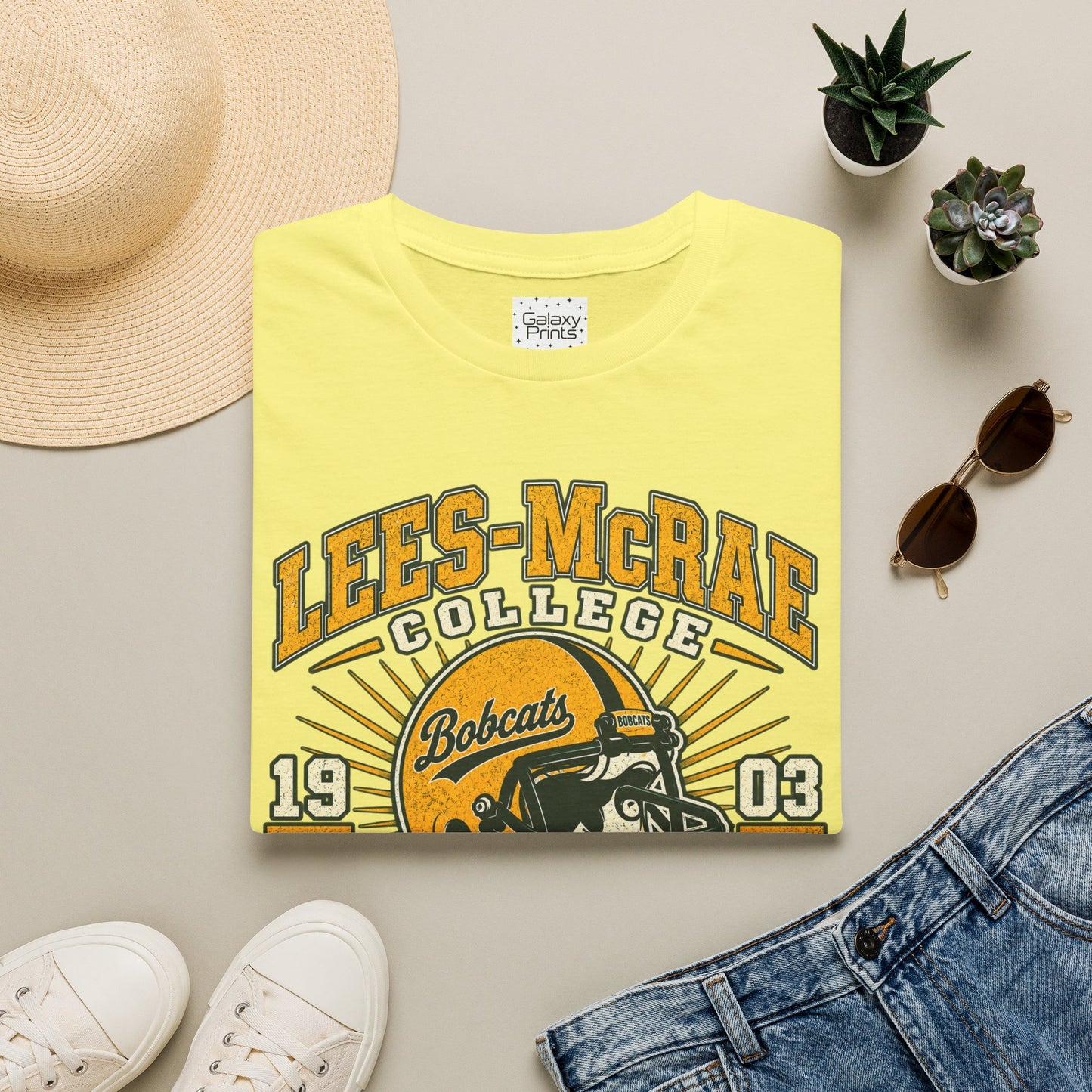 Lees-McRae College Bobcats Vintage Football T-Shirt — Retro 1903 Design