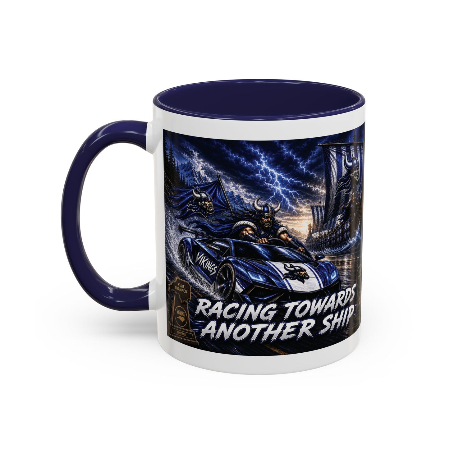 Hoggard Vikings Stylish Accent Coffee Mug  "Race to another Ship" and "Dive in the fast lane"- Perfect for Daily Brew & Gifts