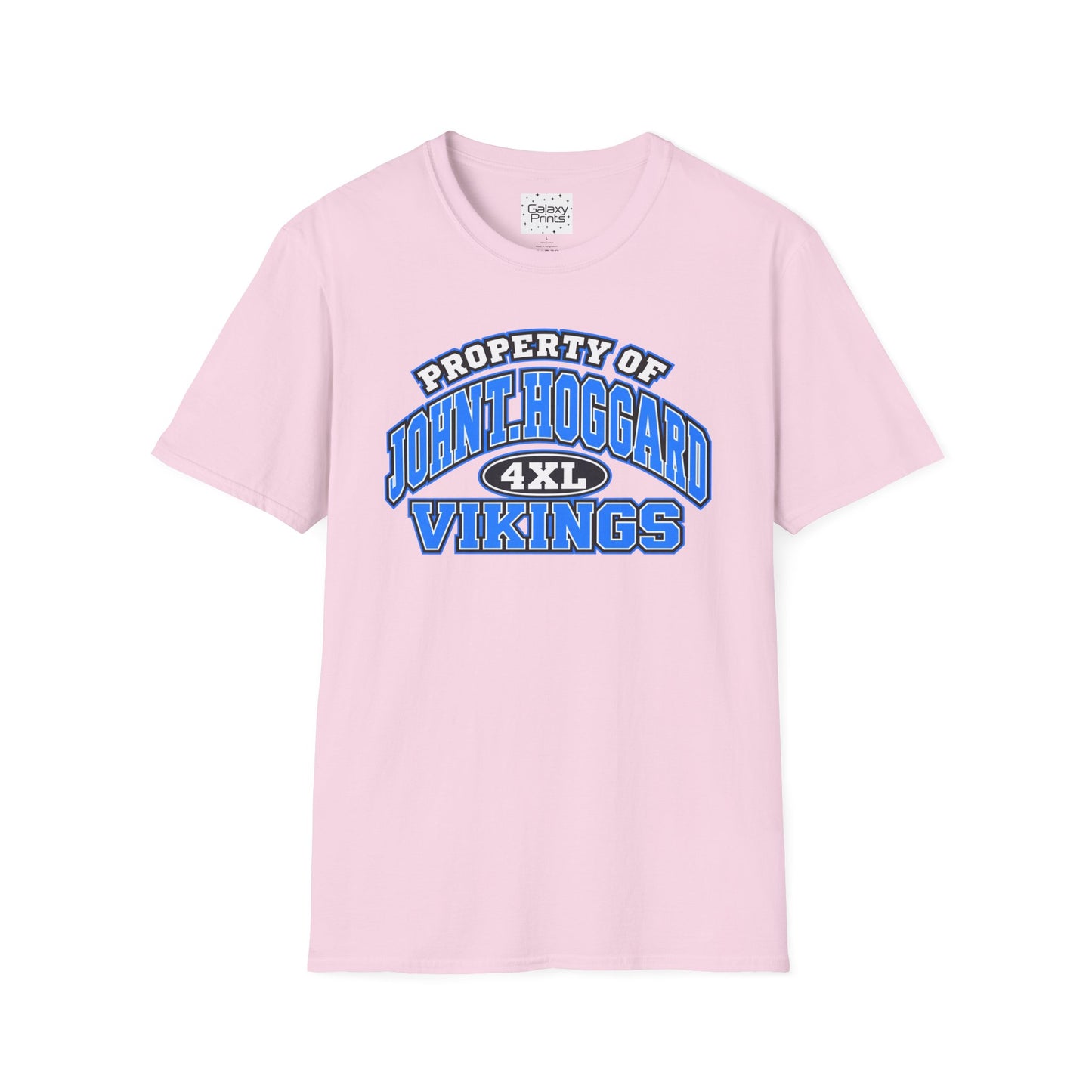 Property of JTH Vikings T‑Shirt 4XL — Viking in Power Circle back - Hoggard School Spirit Tee
