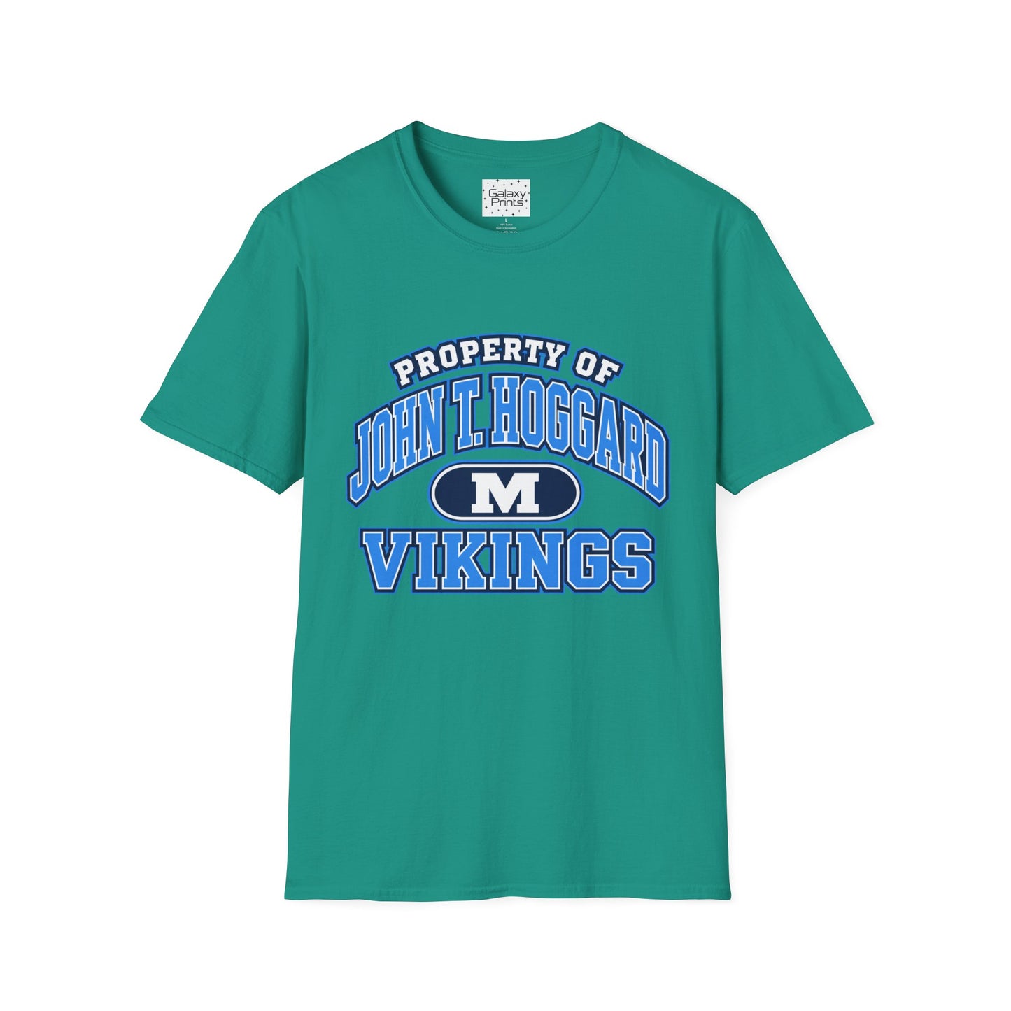 Property of JTH Vikings T‑Shirt M — Viking in Power Circle back - Hoggard School Spirit Tee