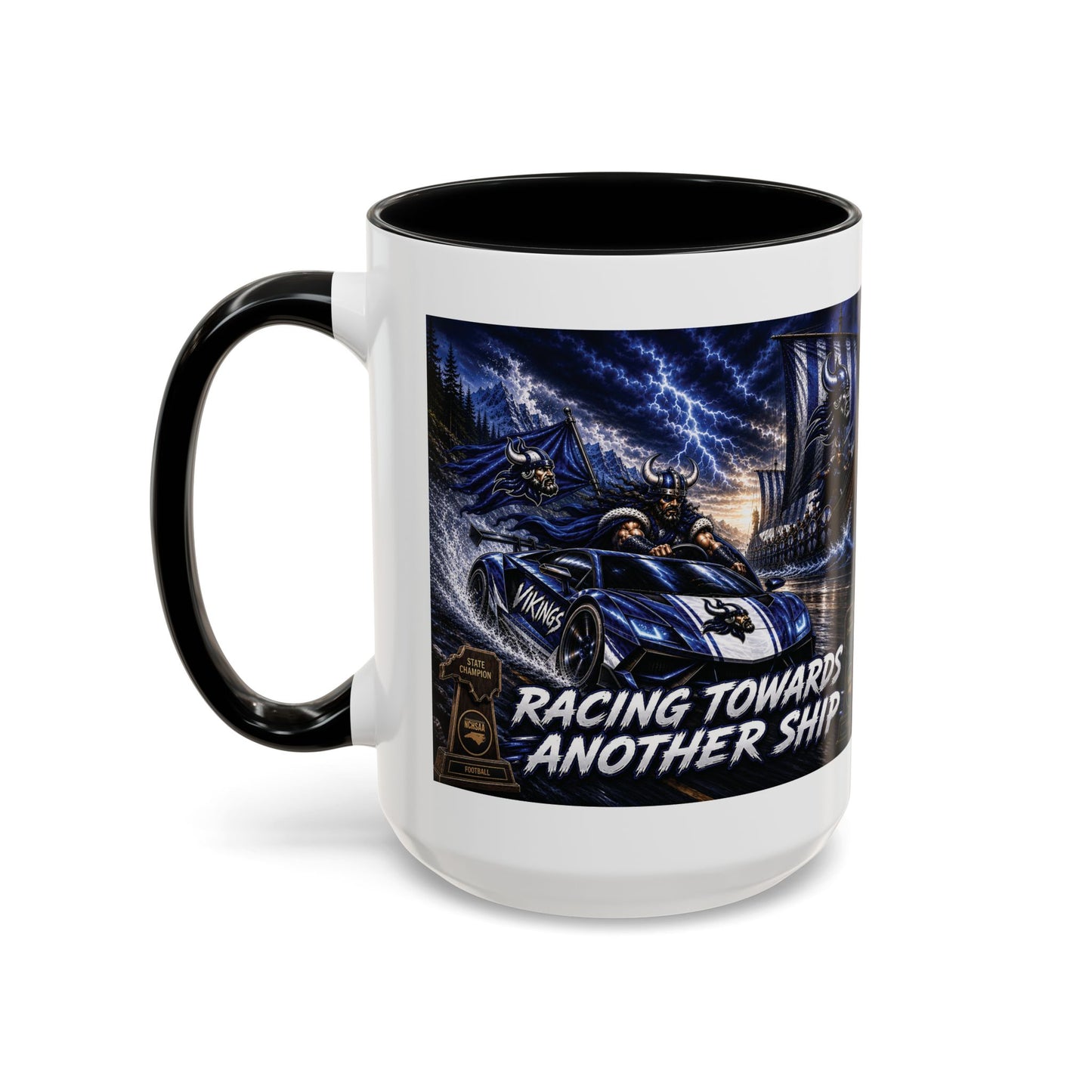 Hoggard Vikings Stylish Accent Coffee Mug  "Race to another Ship" and "Dive in the fast lane"- Perfect for Daily Brew & Gifts