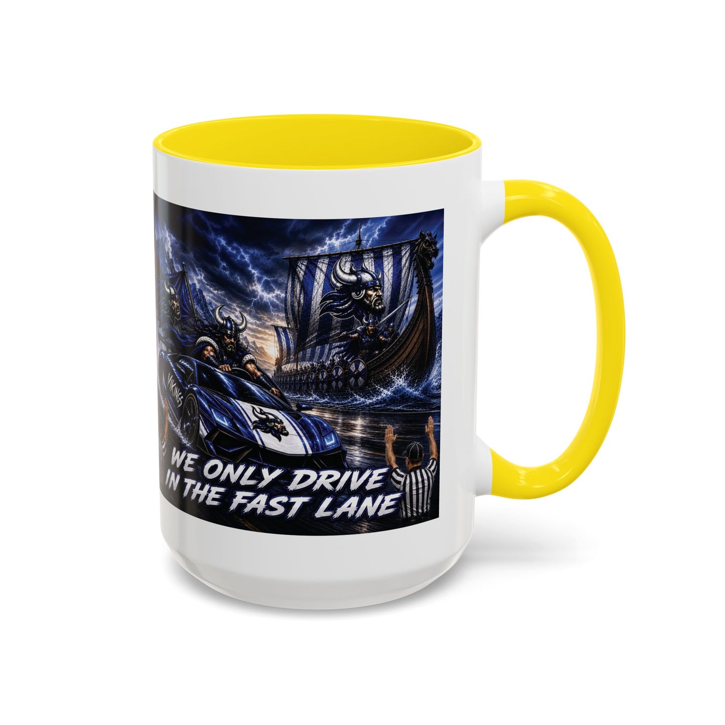 Hoggard Vikings Stylish Accent Coffee Mug  "Race to another Ship" and "Dive in the fast lane"- Perfect for Daily Brew & Gifts