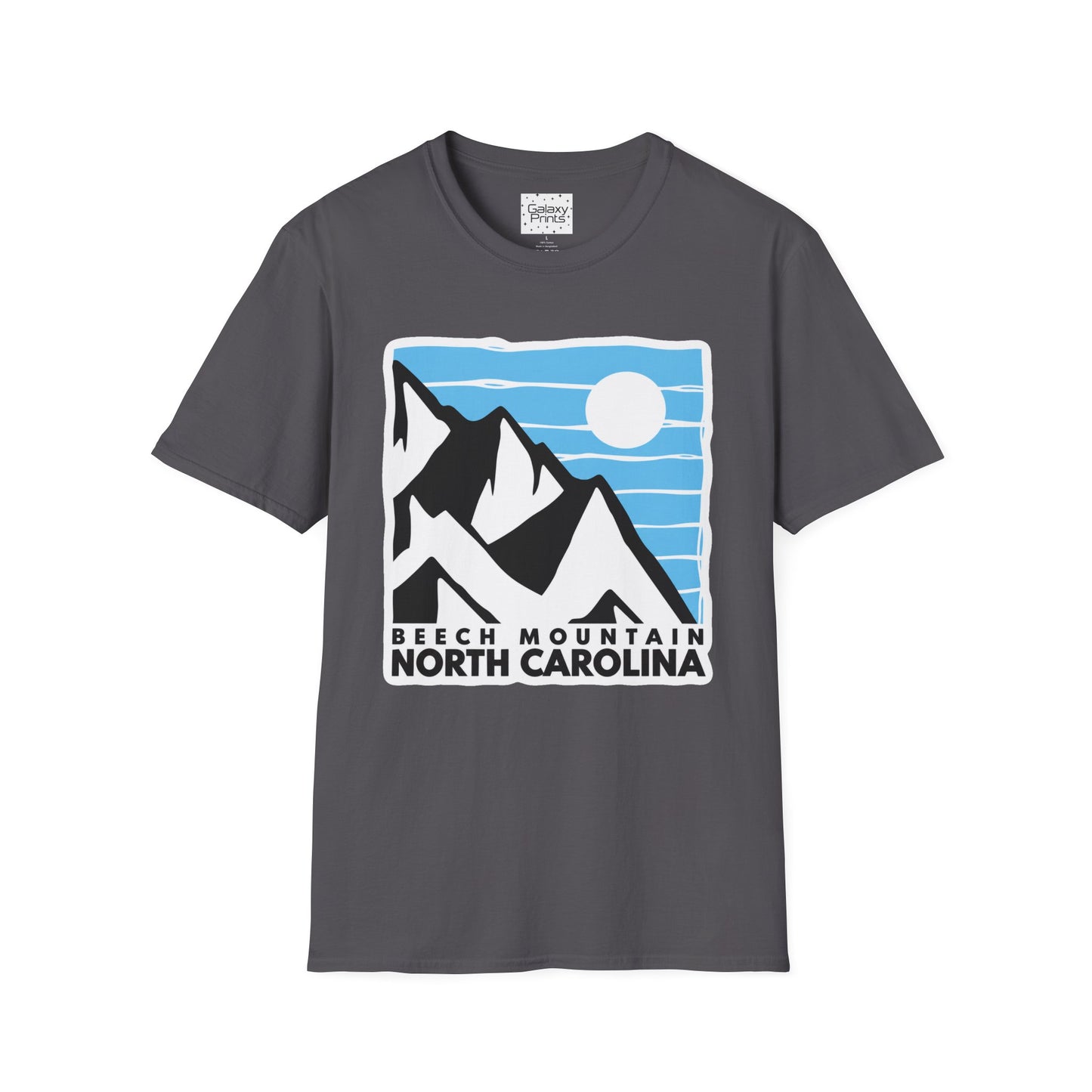 Beach Mountain North Carolina T-Shirt — Retro Mountain Range Sun Graphic Tee