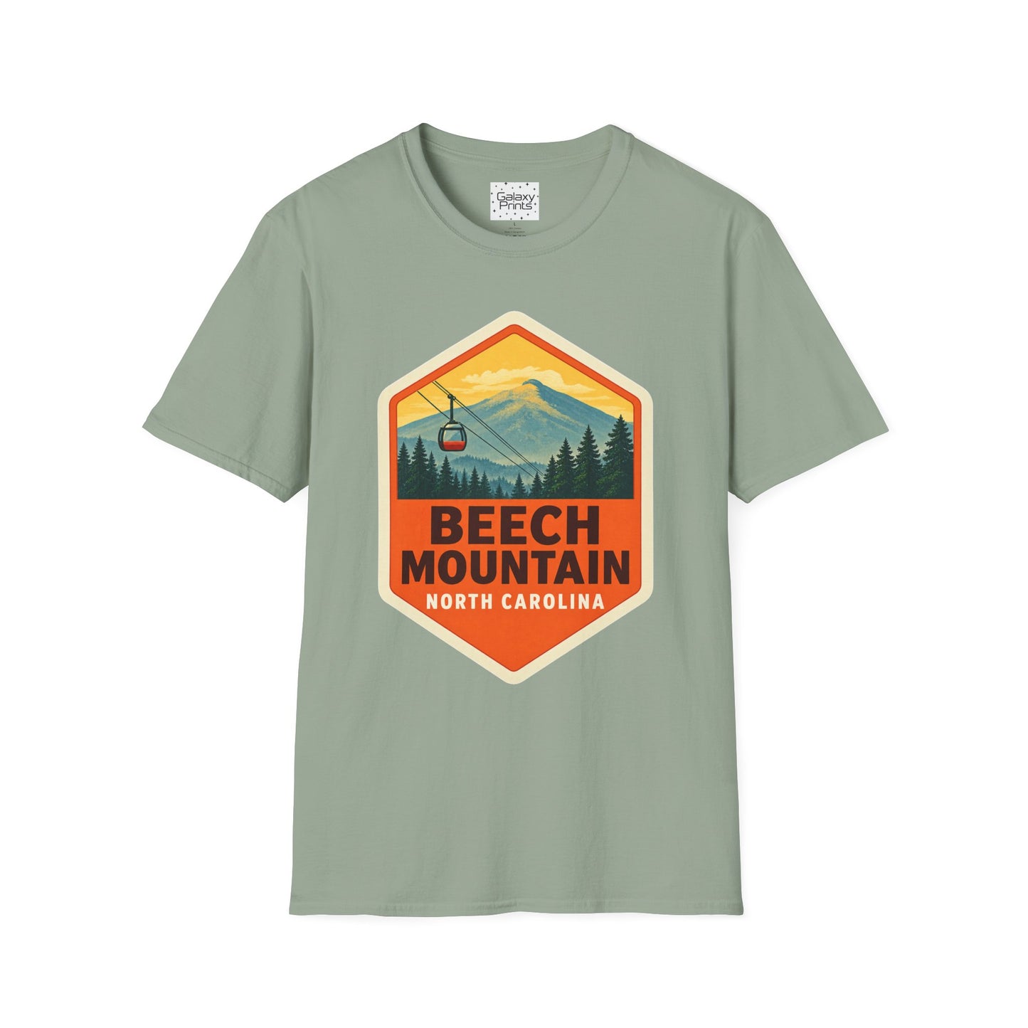 Beech Mountain NC Graphic T-Shirt Diamond — Mountain Ski Lift Vintage look