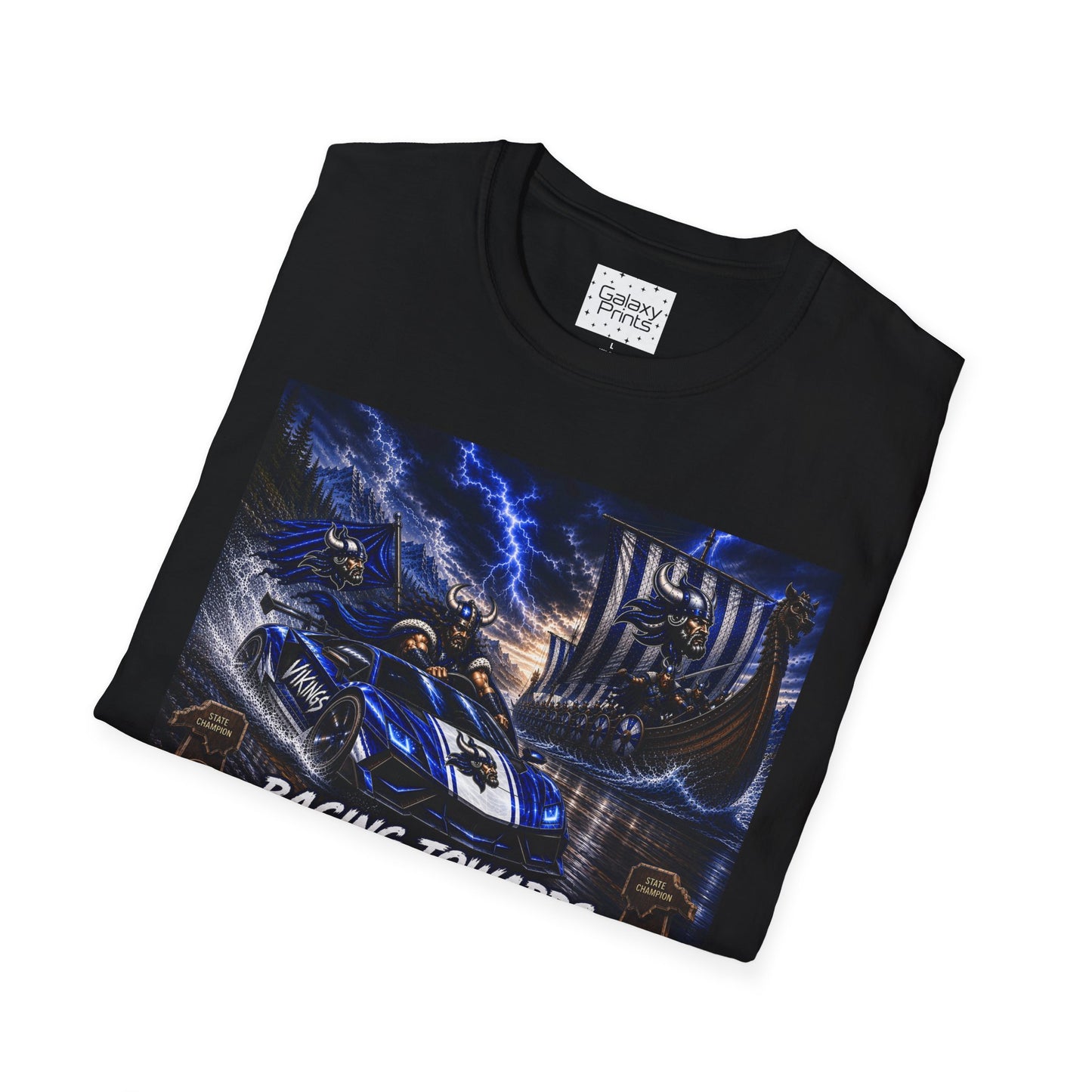 Copy of Unisex T-Shirt - Hoggard Vikings Inspired - Hoggard helmet and 'Domination is a State of Mind' - over our rivals