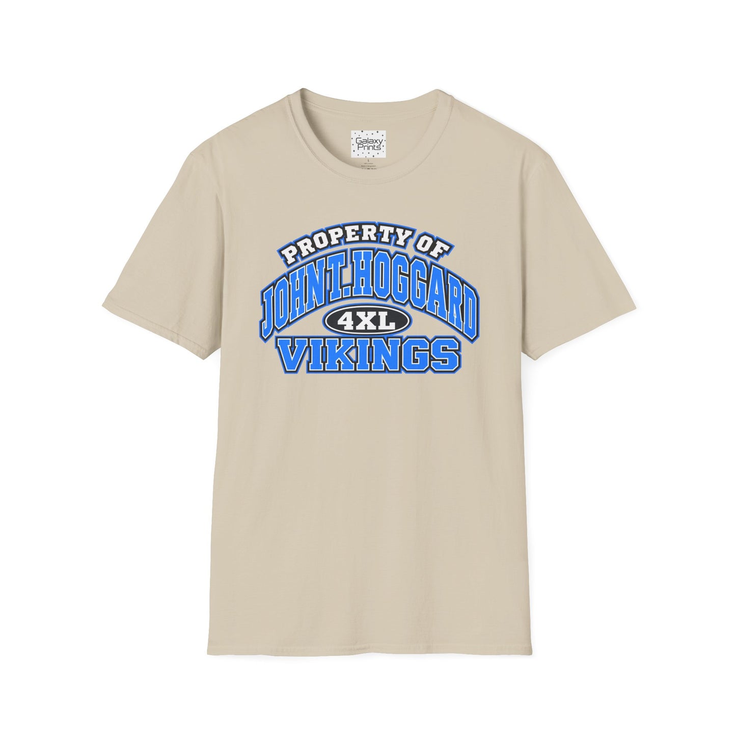 Property of JTH Vikings T‑Shirt 4XL — Viking in Power Circle back - Hoggard School Spirit Tee