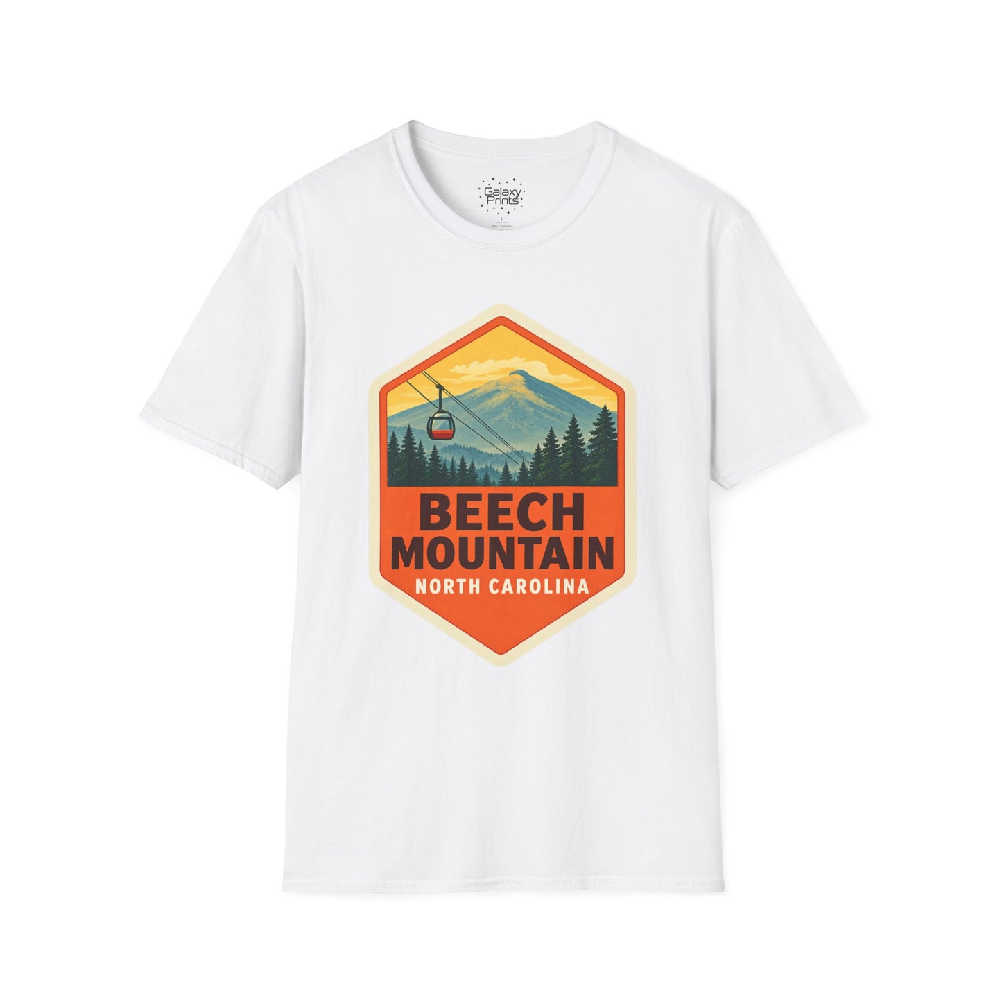 Beech Mountain NC Graphic T-Shirt Diamond — Mountain Ski Lift Vintage look