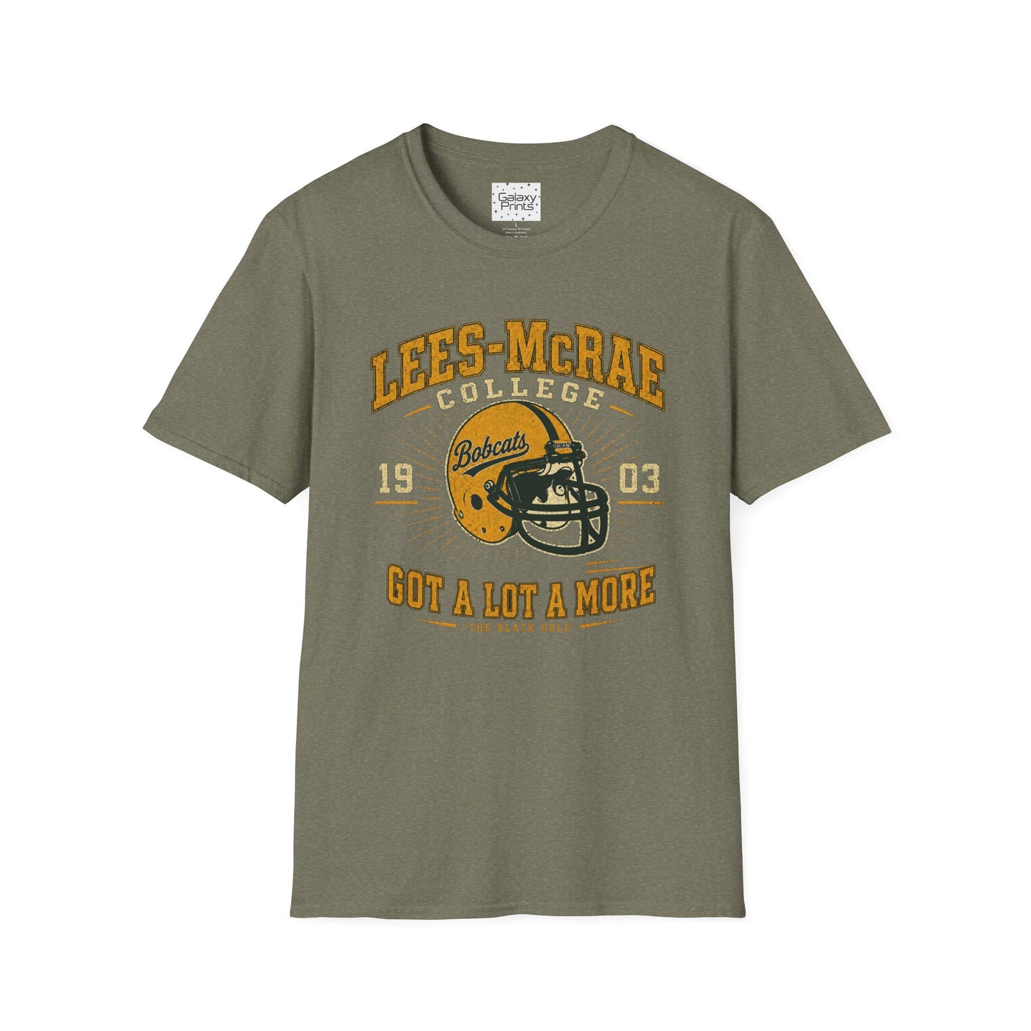 Lees-McRae College Bobcats Vintage Football T-Shirt — Got A Lot A More - The Black Hole