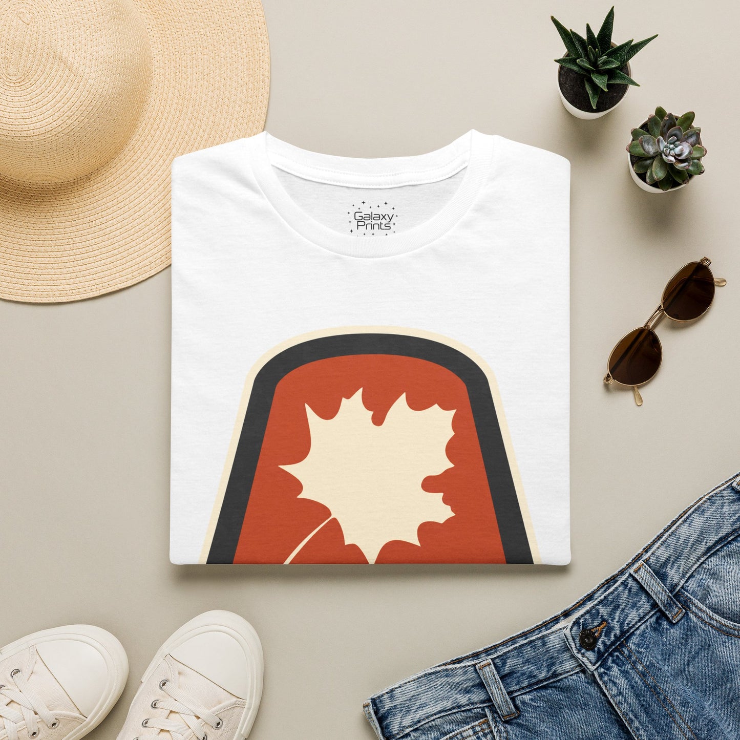 Sugar Mountain Ski Maple Leaf T-Shirt - Retro Throw Back to the 80's
