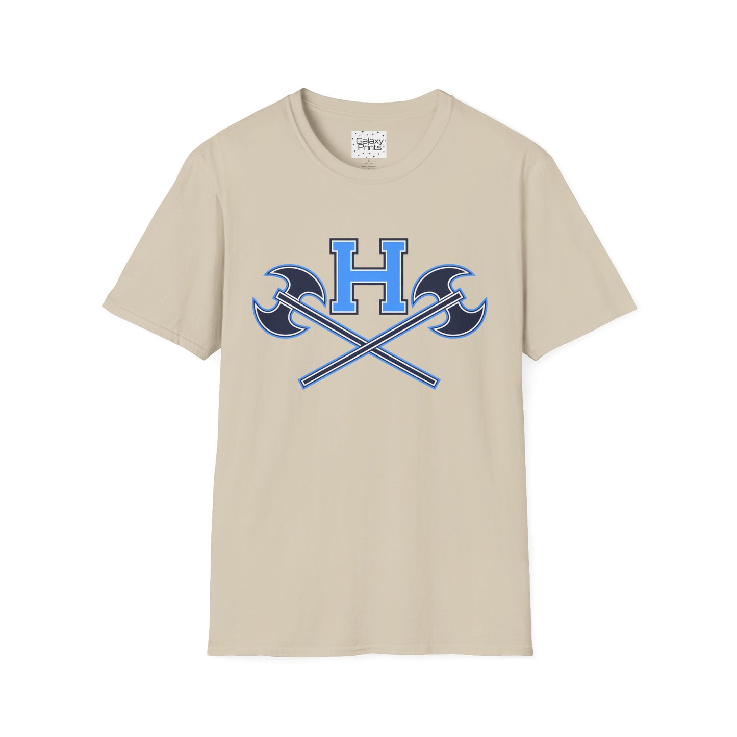 Hoggard - H w/ Axes T-Shirt – Blue 'H' with Crossed Battle Axes Graphic Spirit Tee