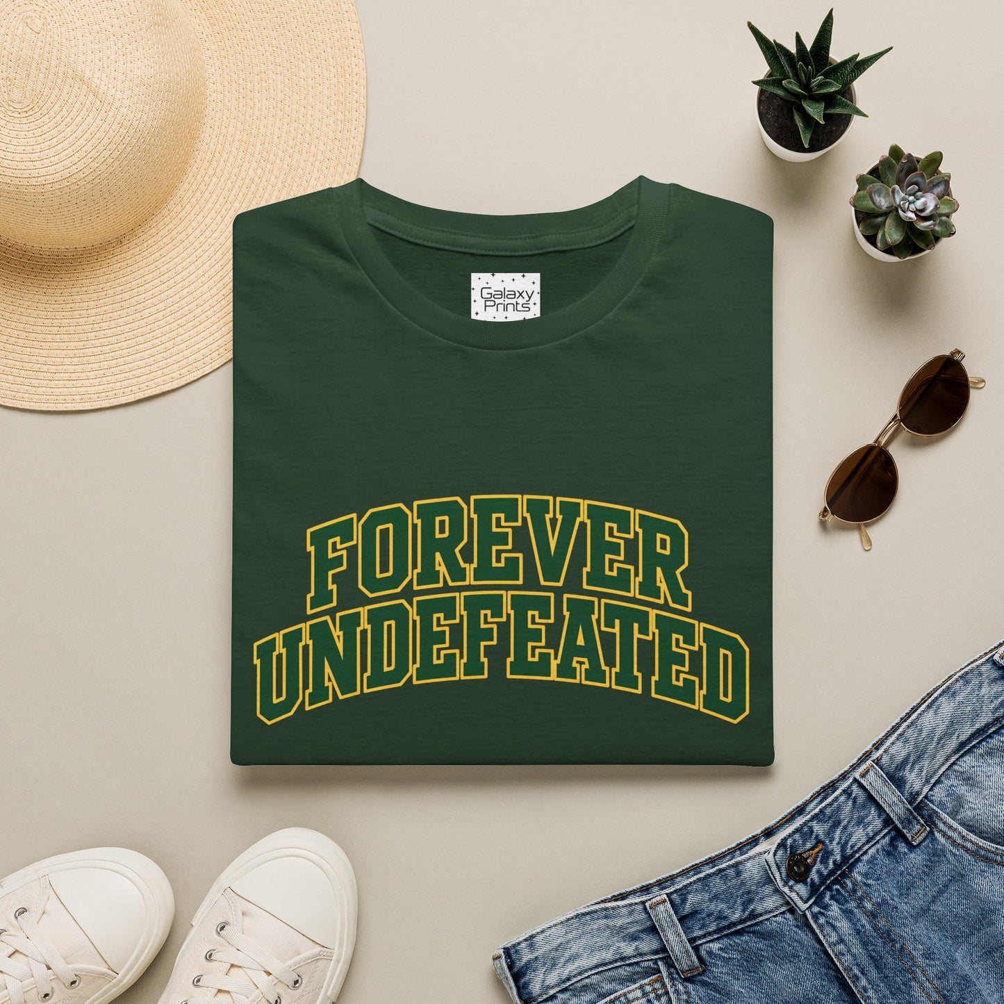 Lees-McRae College Bobcats Vintage Football T-Shirt — Forever Undefeated - Wooden Nickel / Chip