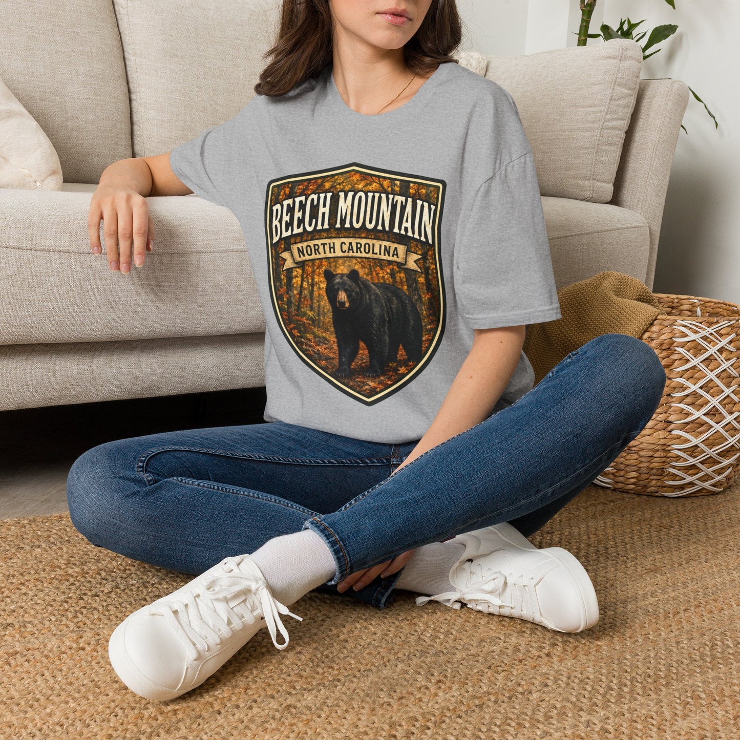 Beech Mountain North Carolina T-Shirt — Rustic Bear Mountain Graphic Tee