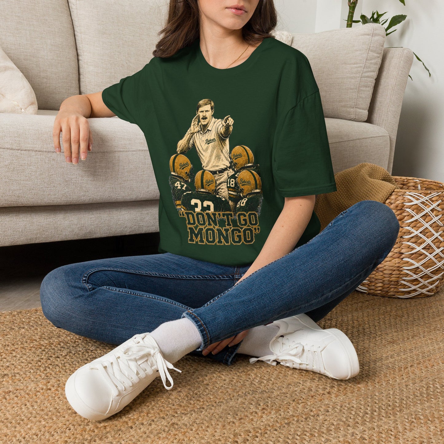 Lees-McRae College Bobcats Vintage Football T-Shirt — Coach Bryan "Don't Go MONDO" - Forever Undefeated