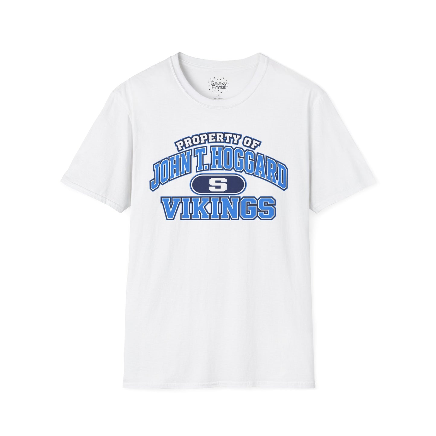 Property of JTH Vikings T‑Shirt S — Viking in Power Circle back - Hoggard School Spirit Tee